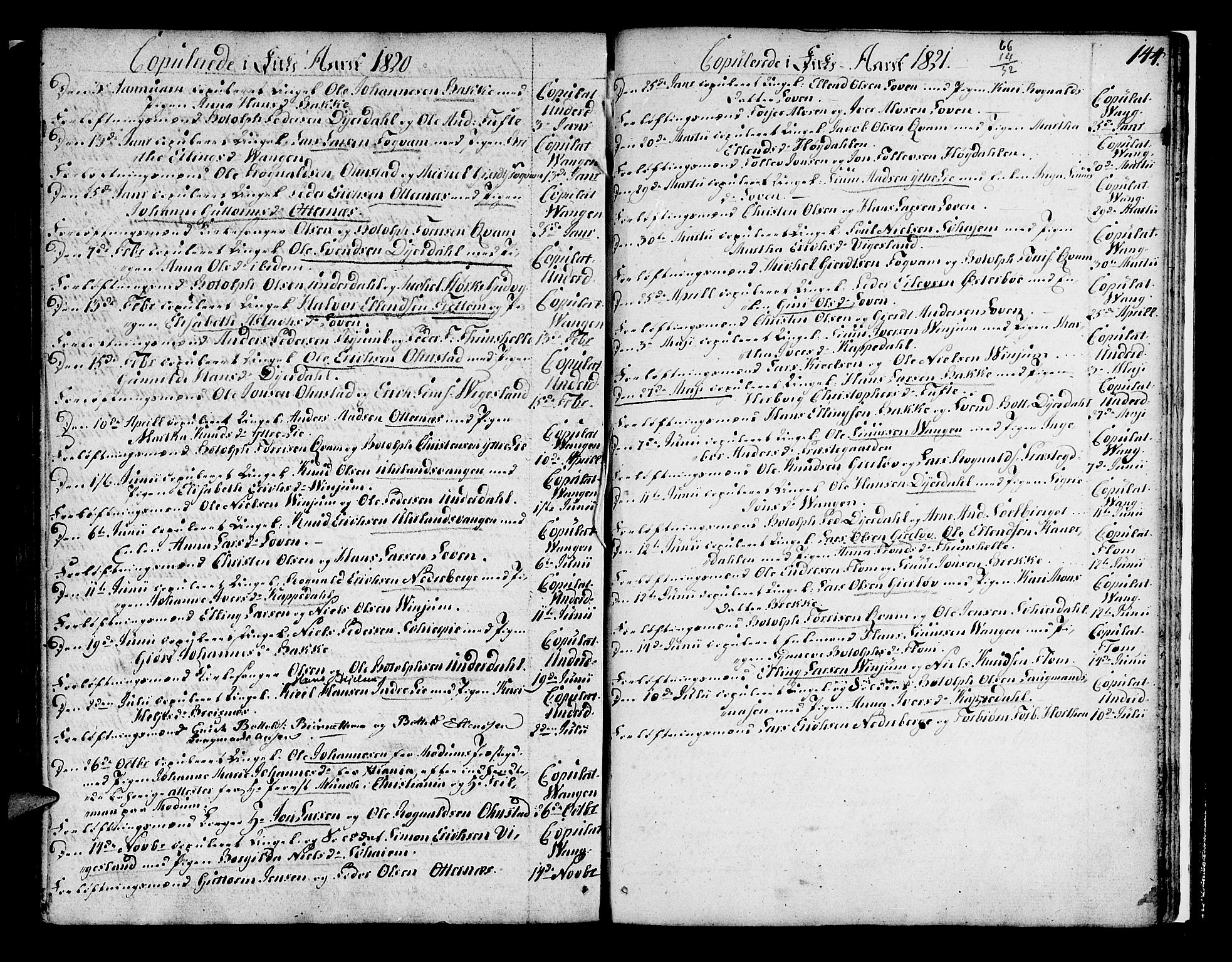 Aurland sokneprestembete, SAB/A-99937/H/Ha/Haa/L0005: Parish register (official) no. A 5, 1801-1821, p. 144