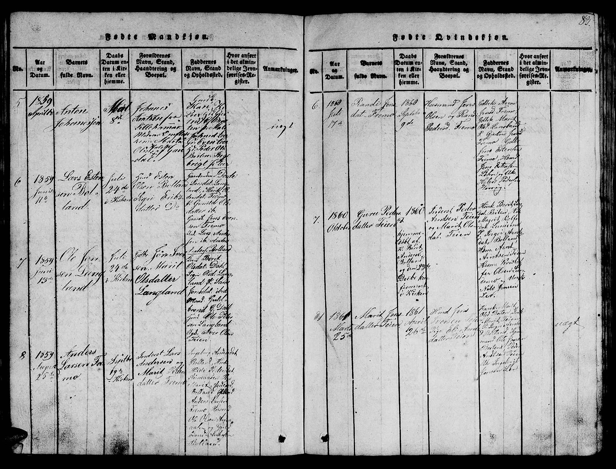 Ministerialprotokoller, klokkerbøker og fødselsregistre - Sør-Trøndelag, SAT/A-1456/693/L1121: Parish register (copy) no. 693C02, 1816-1869, p. 83