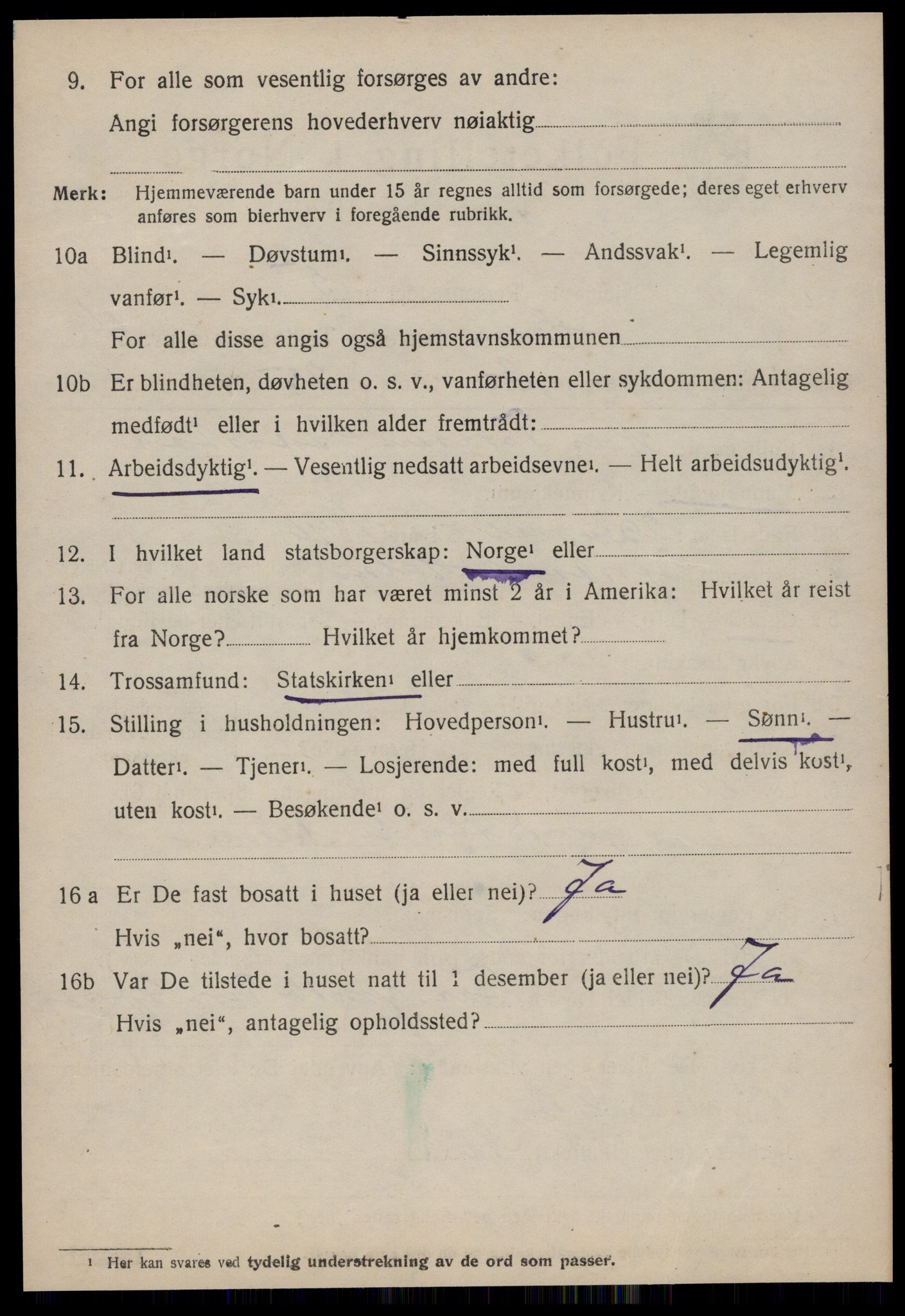 SAT, 1920 census for Halsa, 1920, p. 2000