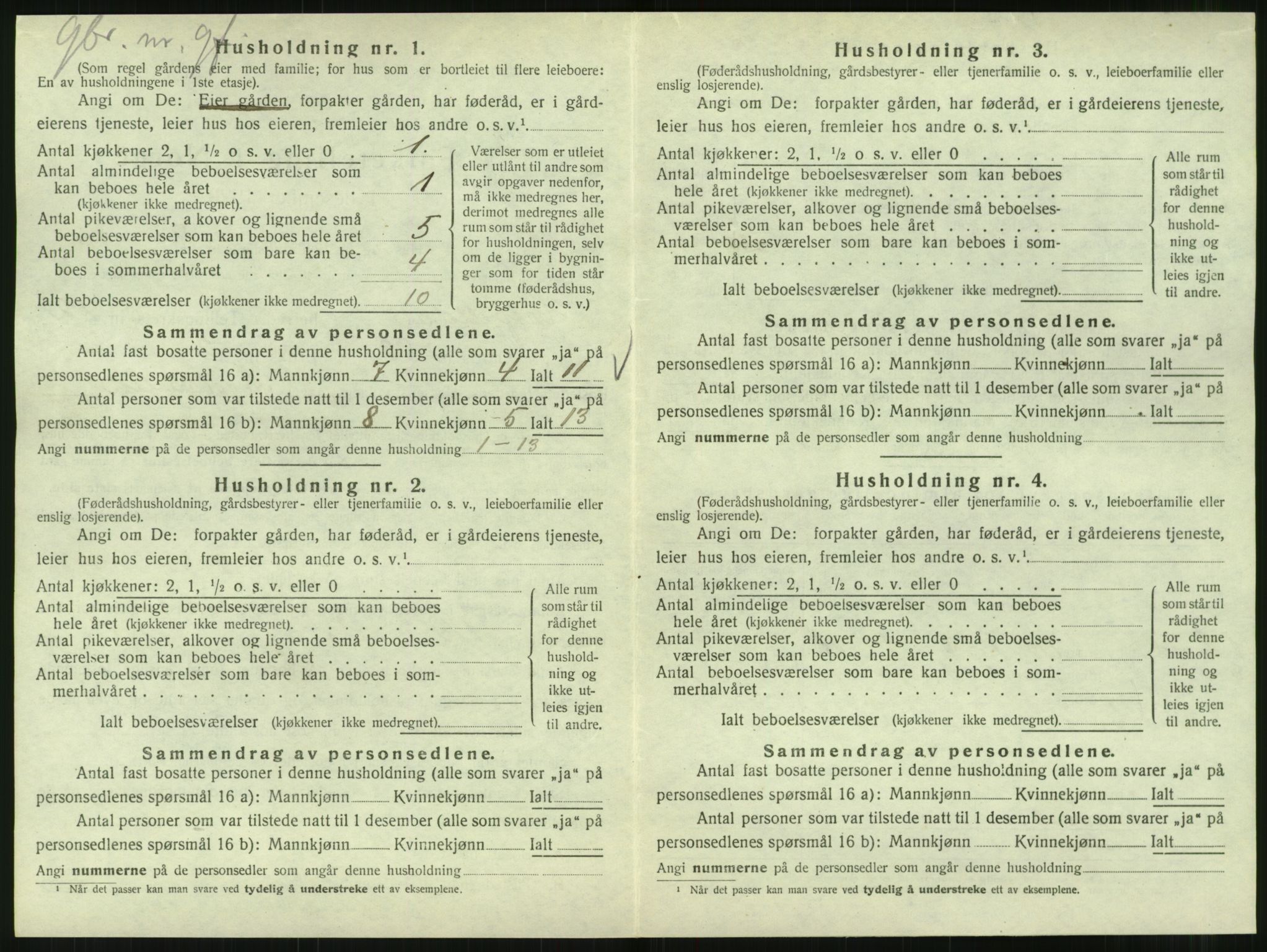 SAT, 1920 census for Hattfjelldal, 1920, p. 383