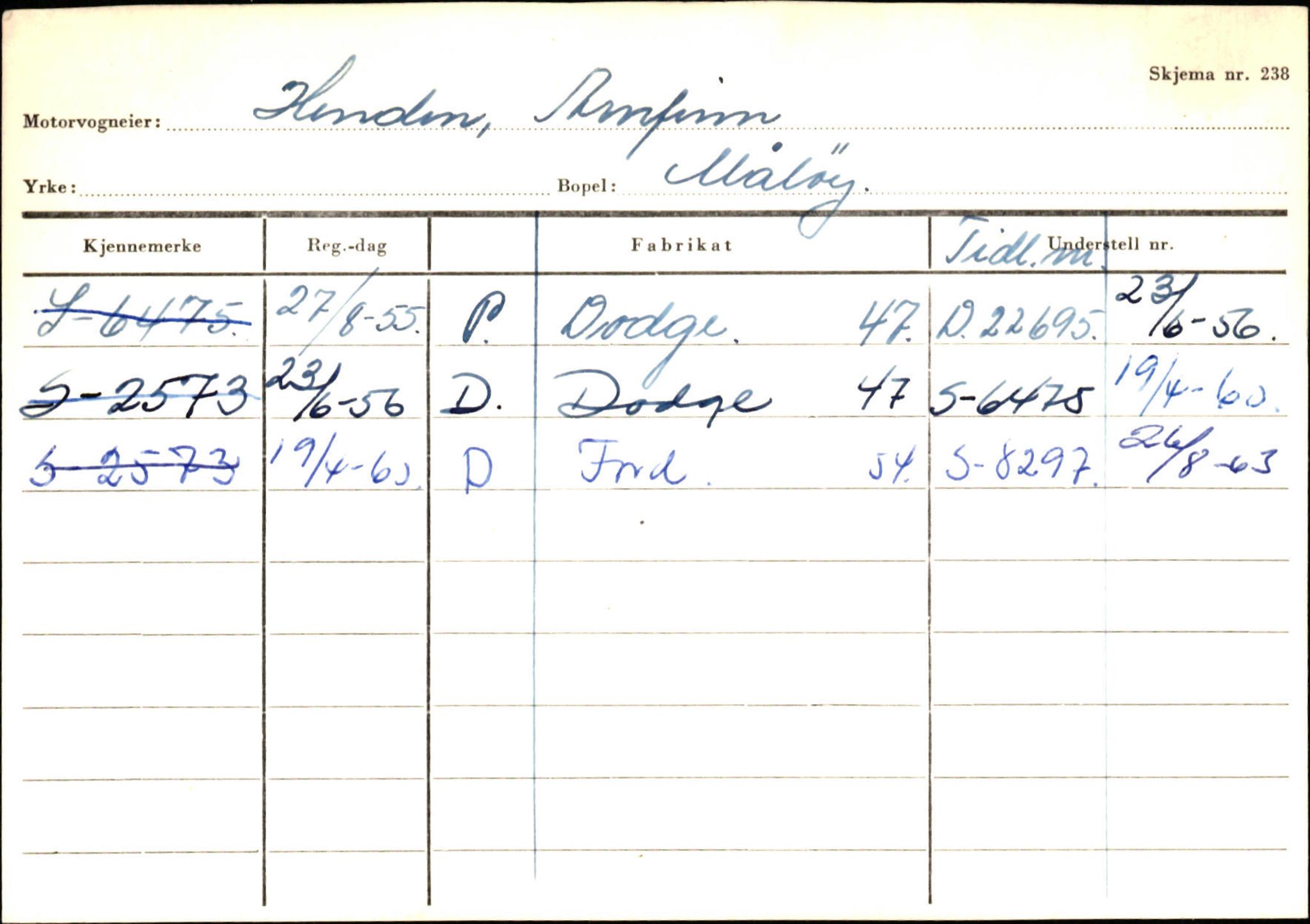 Statens vegvesen, Sogn og Fjordane vegkontor, AV/SAB-A-5301/4/F/L0144: Registerkort Vågsøy A-R, 1945-1975, p. 997