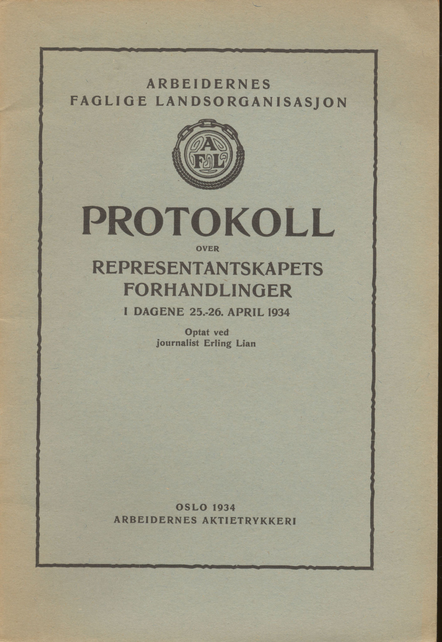 Landsorganisasjonen i Norge, AAB/ARK-1579, 1911-1953, p. 126