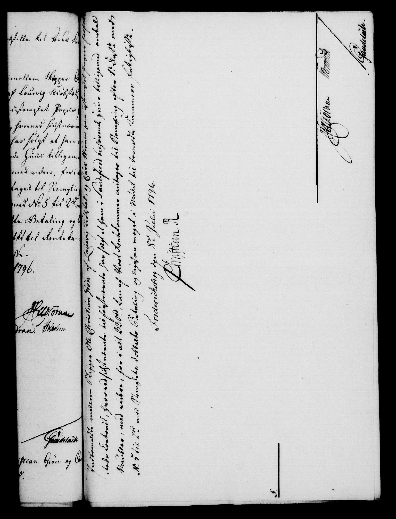 Rentekammeret, Kammerkanselliet, RA/EA-3111/G/Gf/Gfa/L0078: Norsk relasjons- og resolusjonsprotokoll (merket RK 52.78), 1796, p. 268