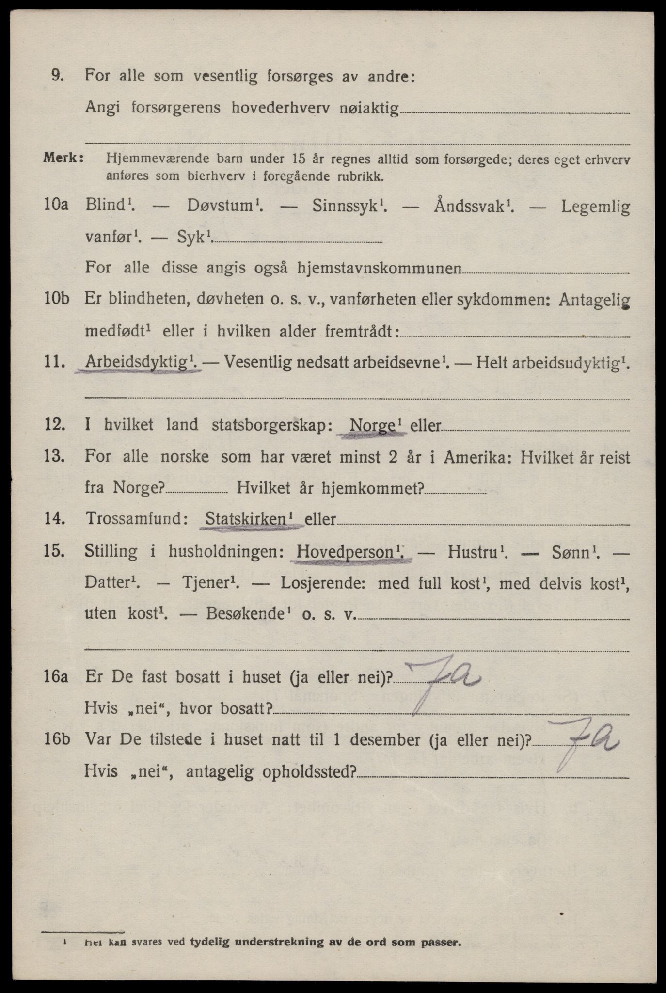 SAST, 1920 census for Hjelmeland, 1920, p. 3632