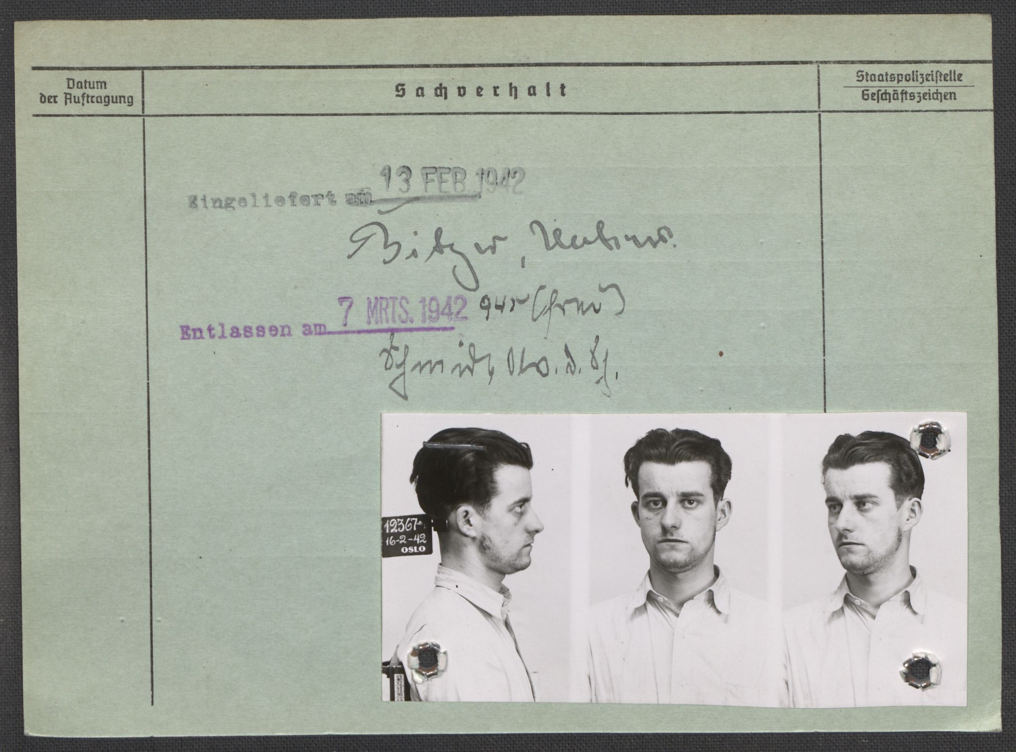 Befehlshaber der Sicherheitspolizei und des SD, AV/RA-RAFA-5969/E/Ea/Eaa/L0008: Register over norske fanger i Møllergata 19: Oelze-Ru, 1940-1945, p. 917