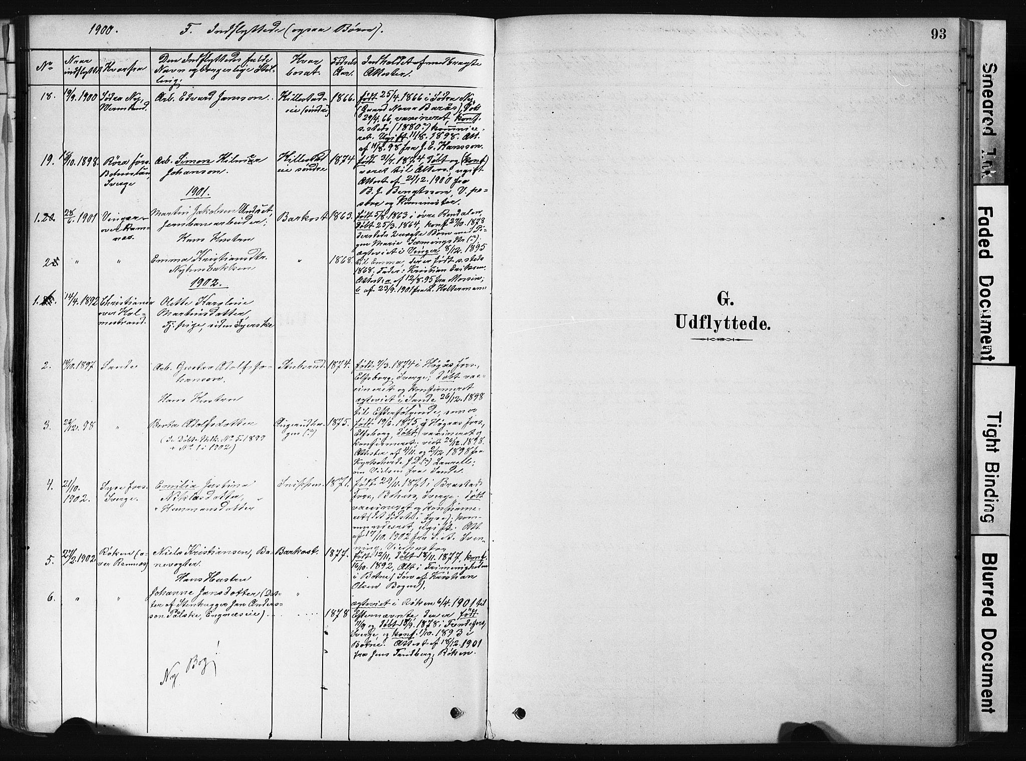 Botne kirkebøker, SAKO/A-340/F/Fb/L0001: Parish register (official) no. II 1, 1878-1902, p. 93