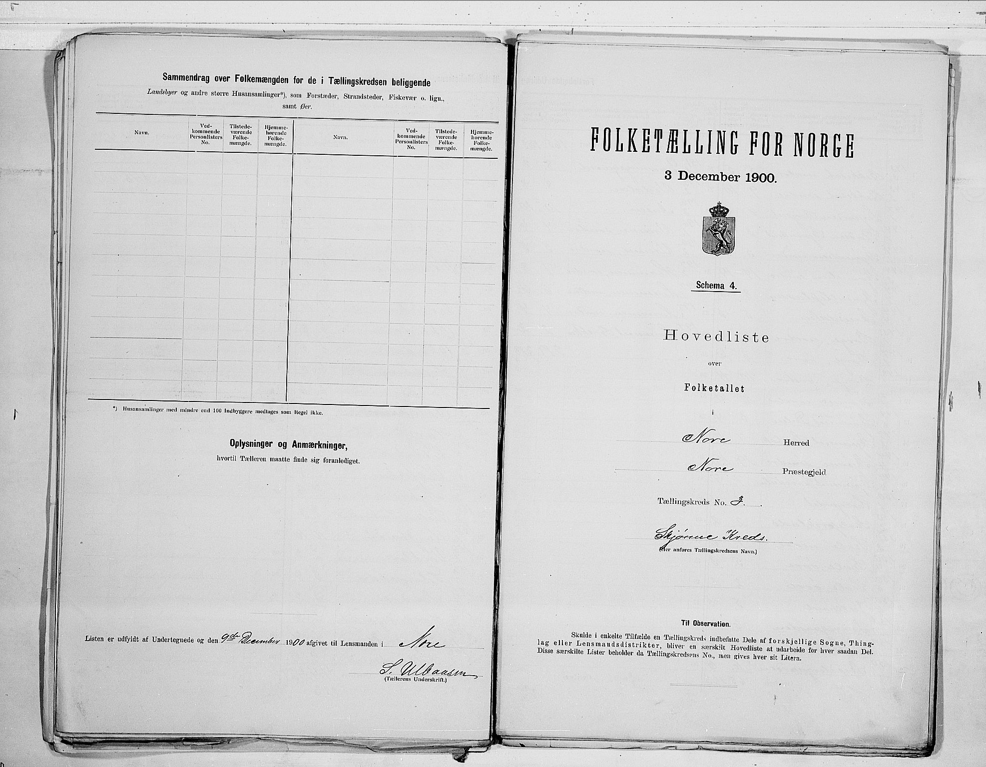 RA, 1900 census for Nore, 1900, p. 8