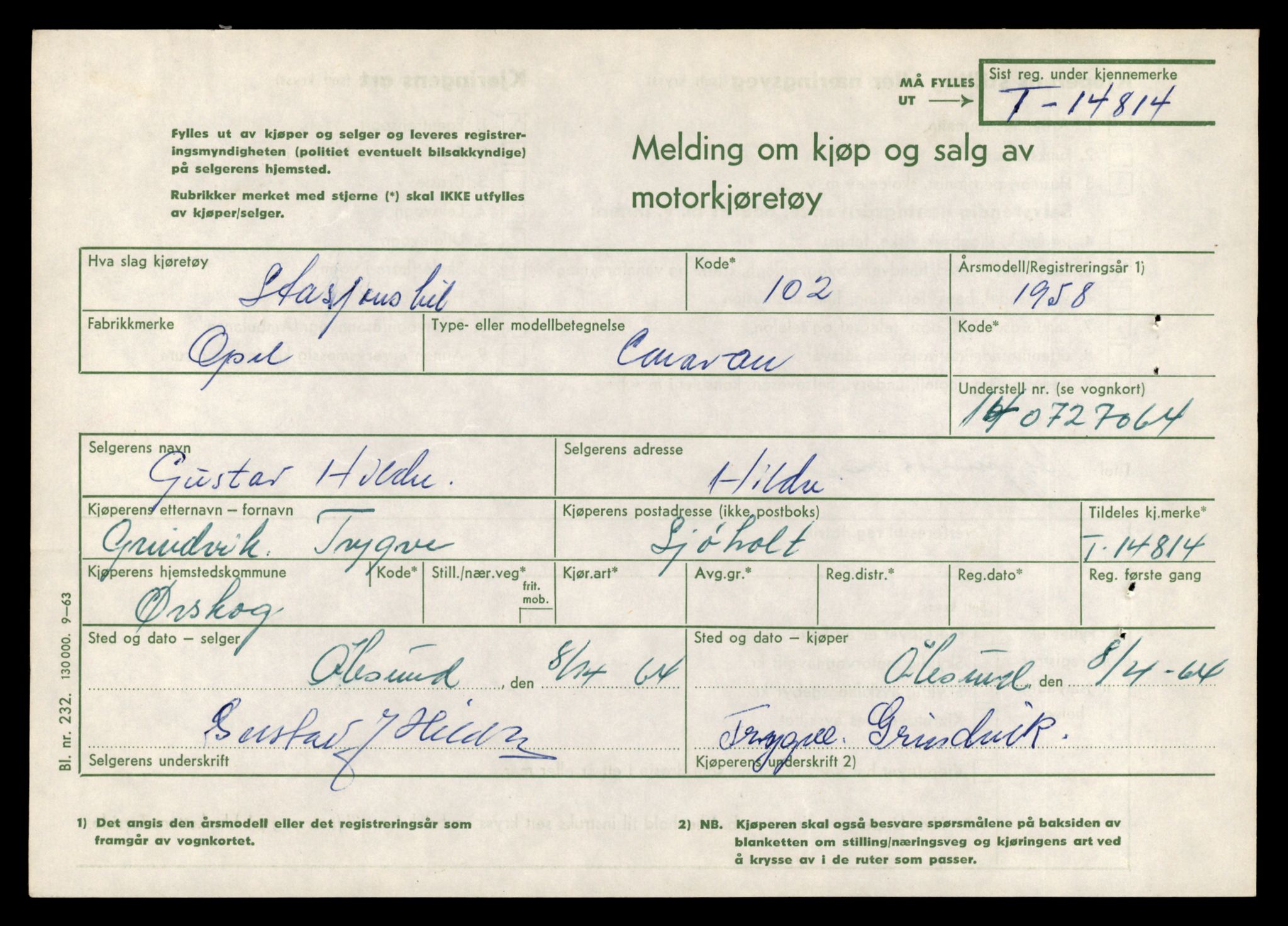 Møre og Romsdal vegkontor - Ålesund trafikkstasjon, AV/SAT-A-4099/F/Fe/L0048: Registreringskort for kjøretøy T 14721 - T 14863, 1927-1998, p. 2061