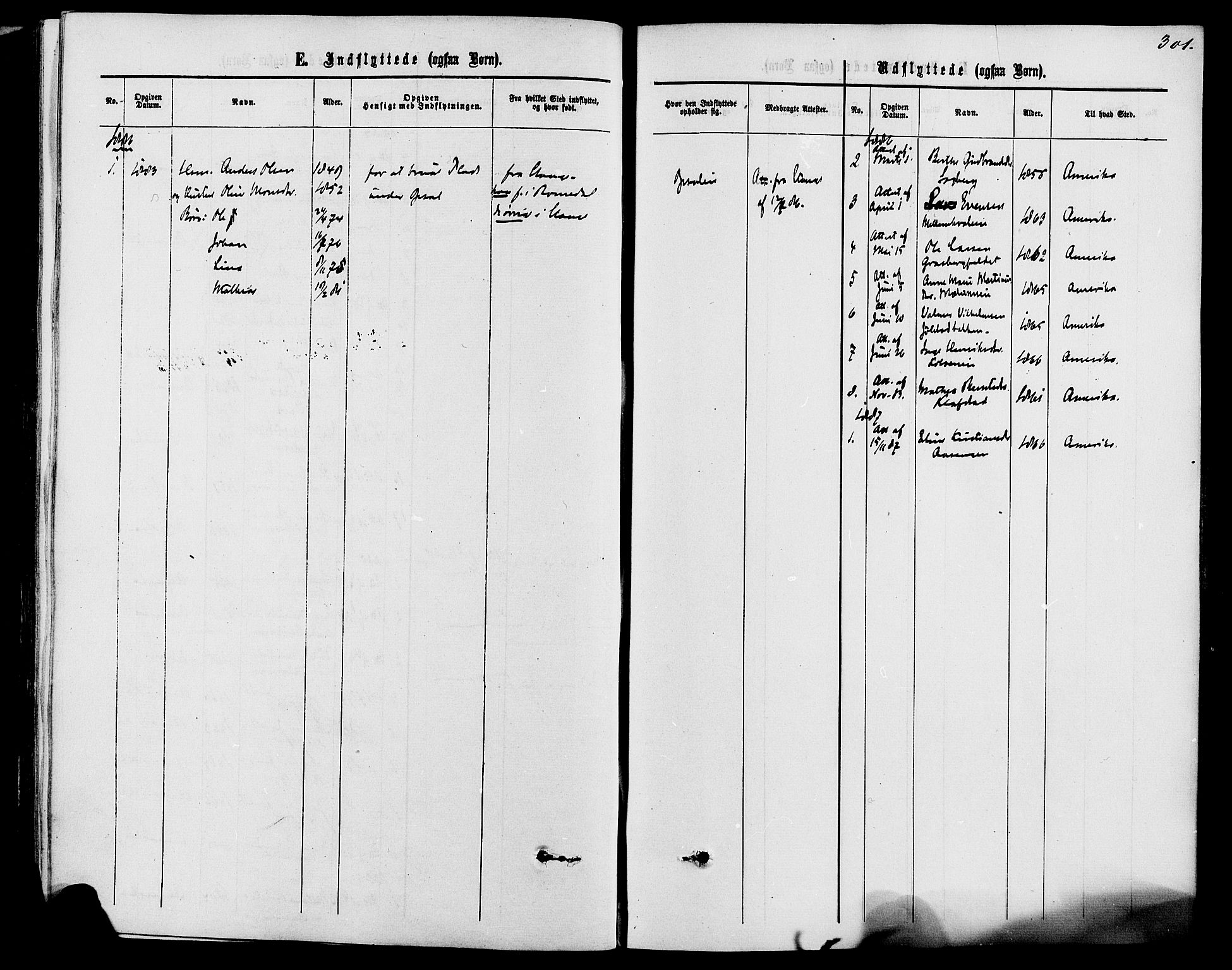 Romedal prestekontor, SAH/PREST-004/K/L0006: Parish register (official) no. 6, 1866-1886, p. 301