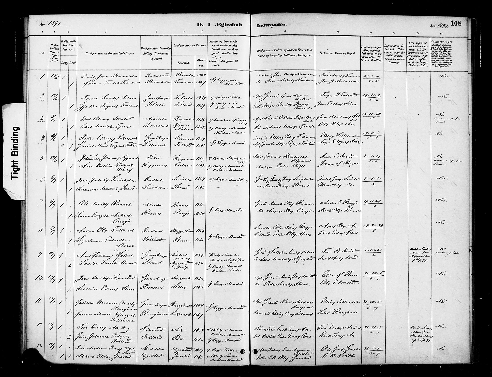 Ministerialprotokoller, klokkerbøker og fødselsregistre - Møre og Romsdal, SAT/A-1454/570/L0832: Parish register (official) no. 570A06, 1885-1900, p. 108