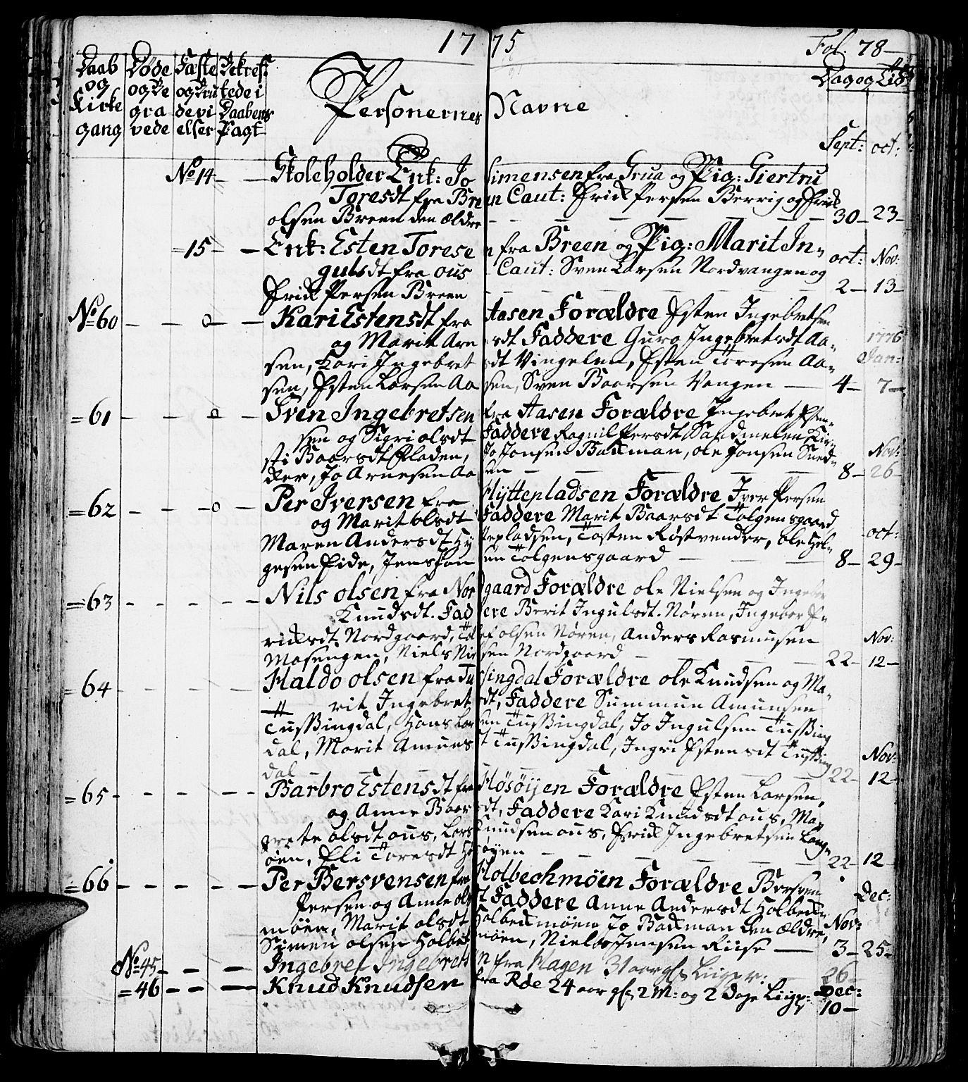 Tolga prestekontor, SAH/PREST-062/K/L0002: Parish register (official) no. 2, 1768-1786, p. 78