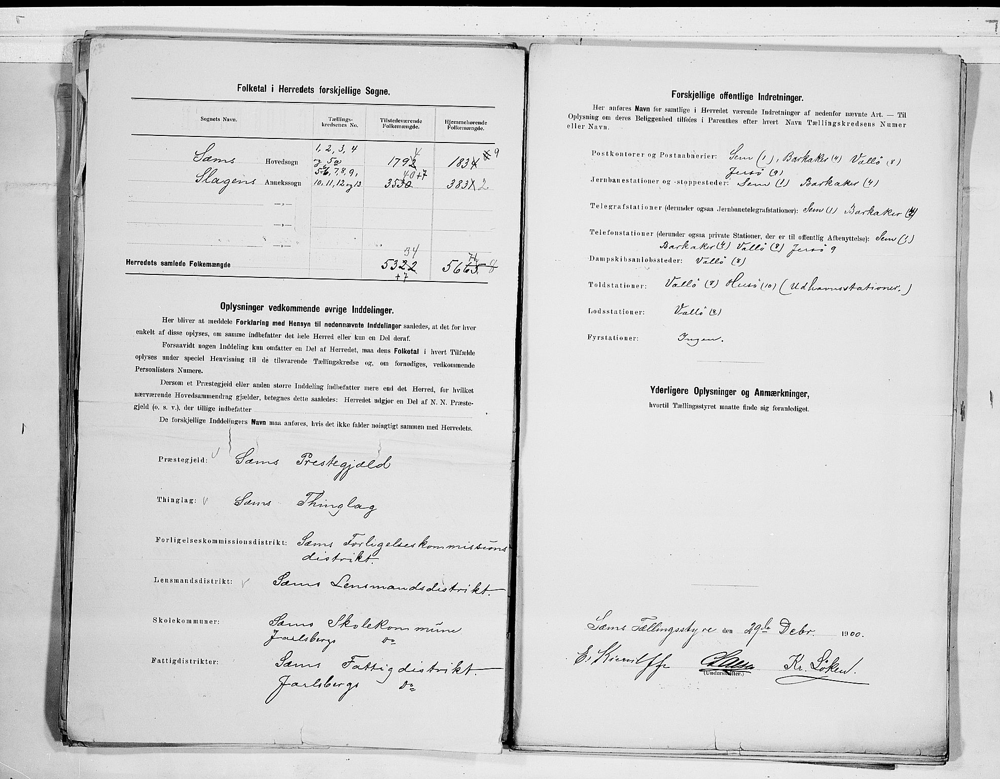 RA, 1900 census for Sem, 1900, p. 3