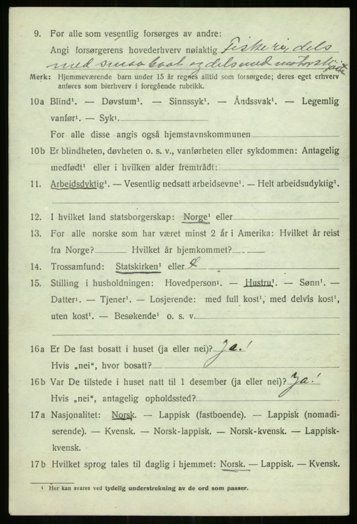 SATØ, 1920 census for Helgøy, 1920, p. 2014