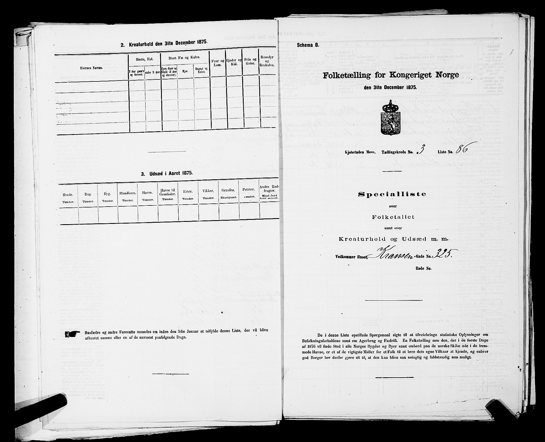 RA, 1875 census for 0104B Moss/Moss, 1875, p. 386