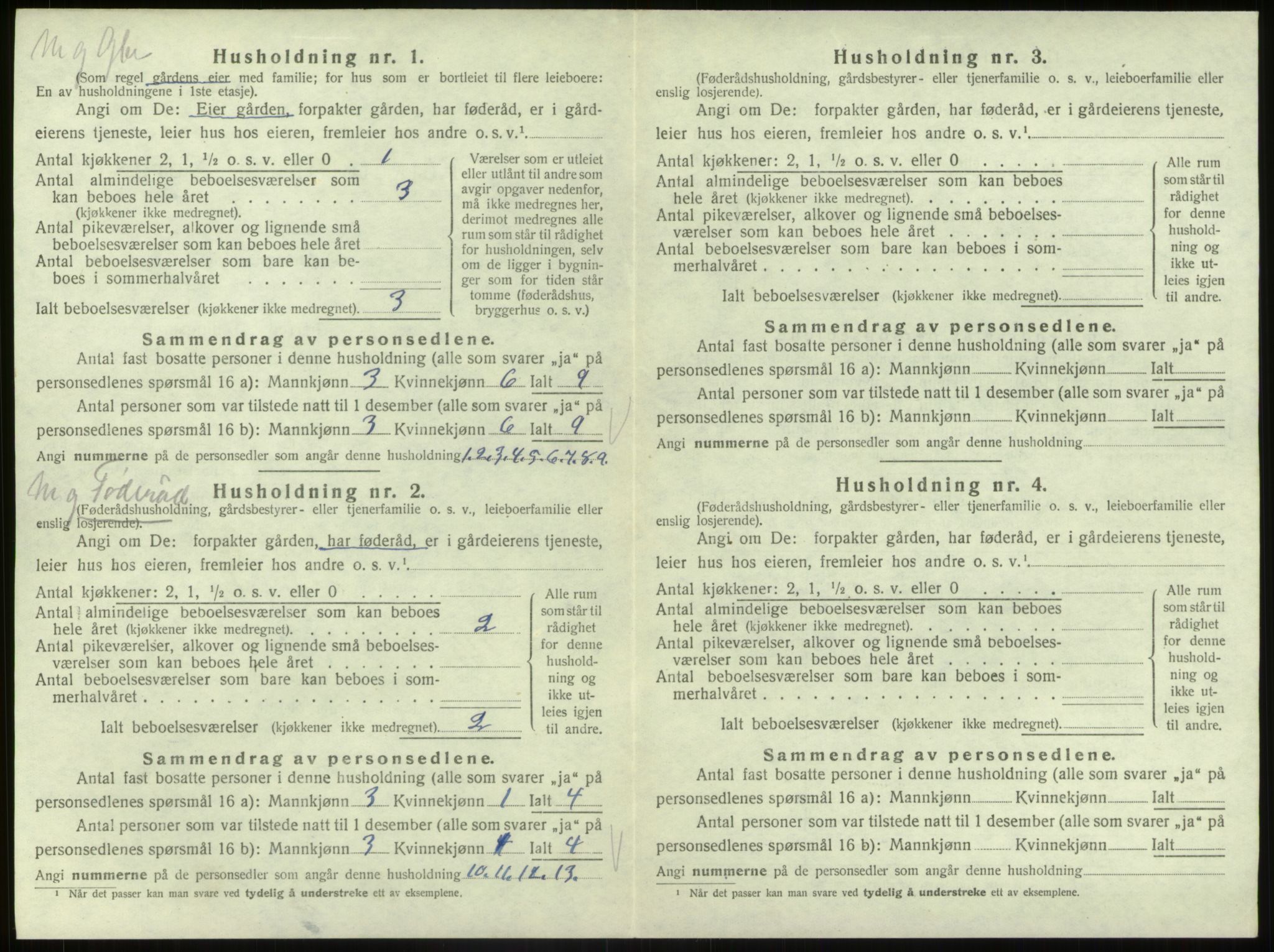 SAB, 1920 census for Nord-Vågsøy, 1920, p. 293