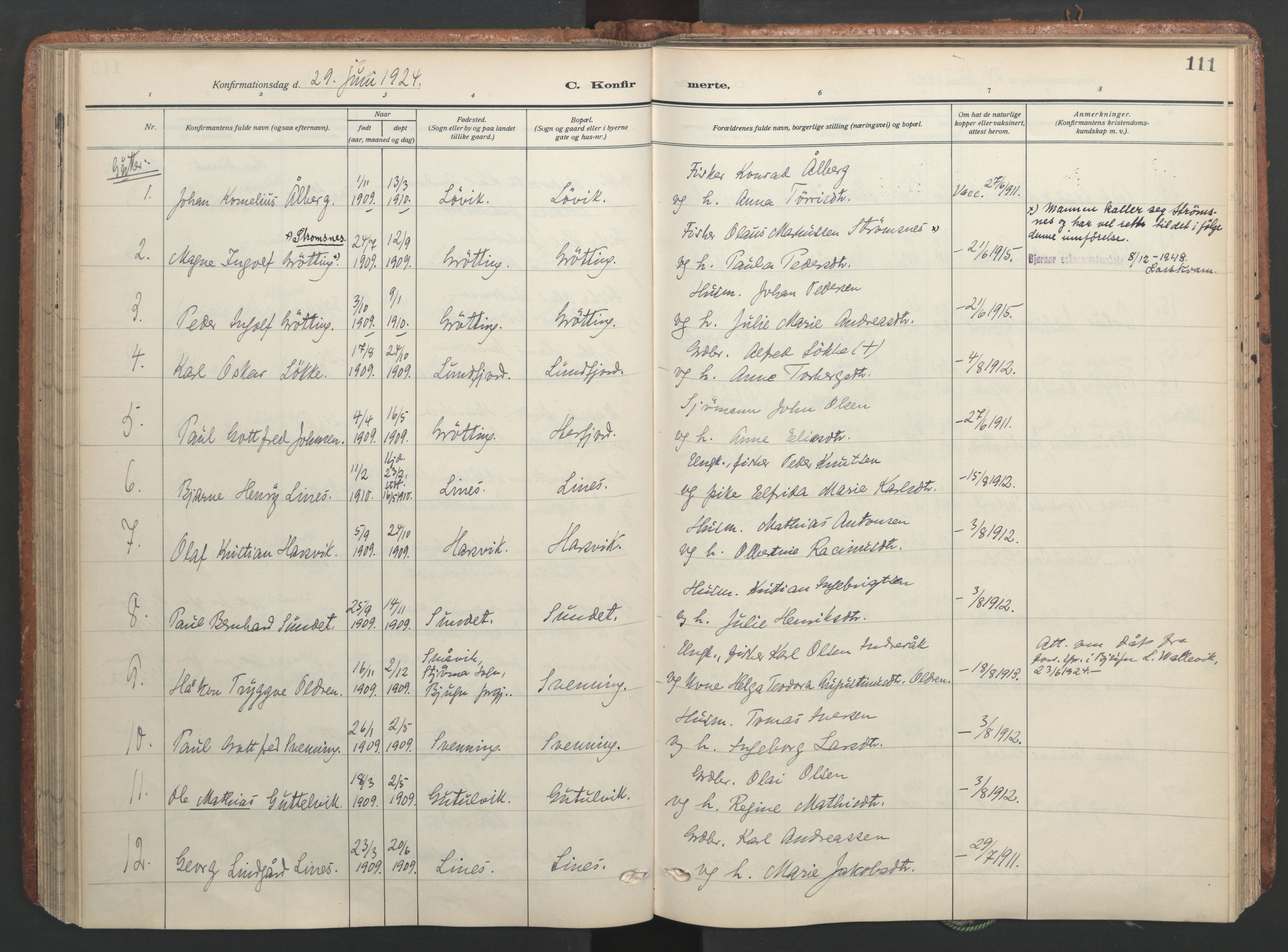 Ministerialprotokoller, klokkerbøker og fødselsregistre - Sør-Trøndelag, SAT/A-1456/656/L0694: Parish register (official) no. 656A03, 1914-1931, p. 111