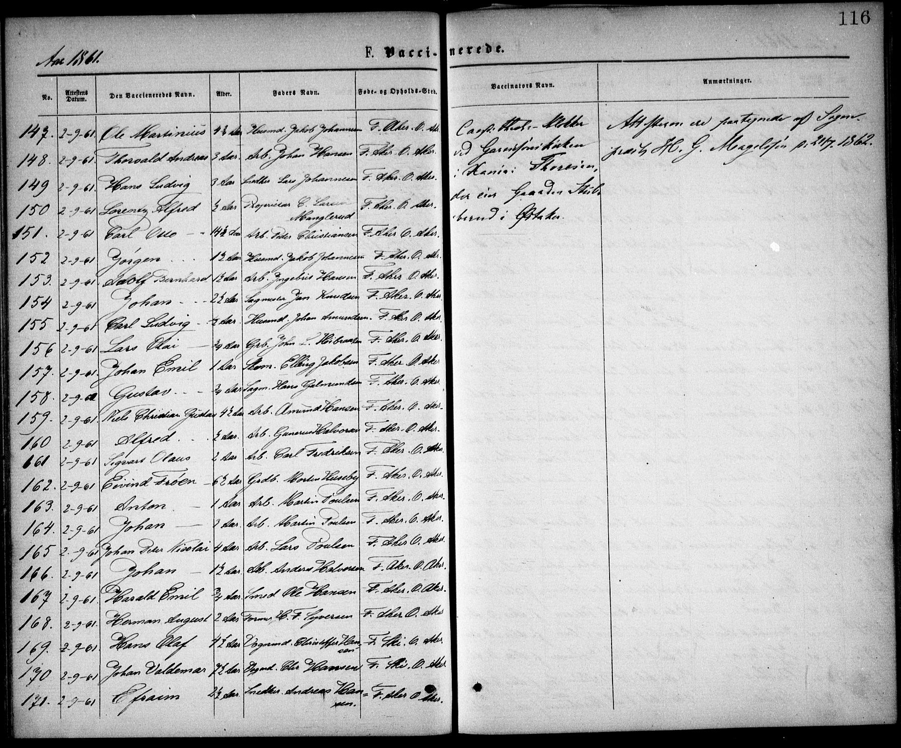 Østre Aker prestekontor Kirkebøker, AV/SAO-A-10840/F/Fa/L0002: Parish register (official) no. I 2, 1861-1878, p. 116