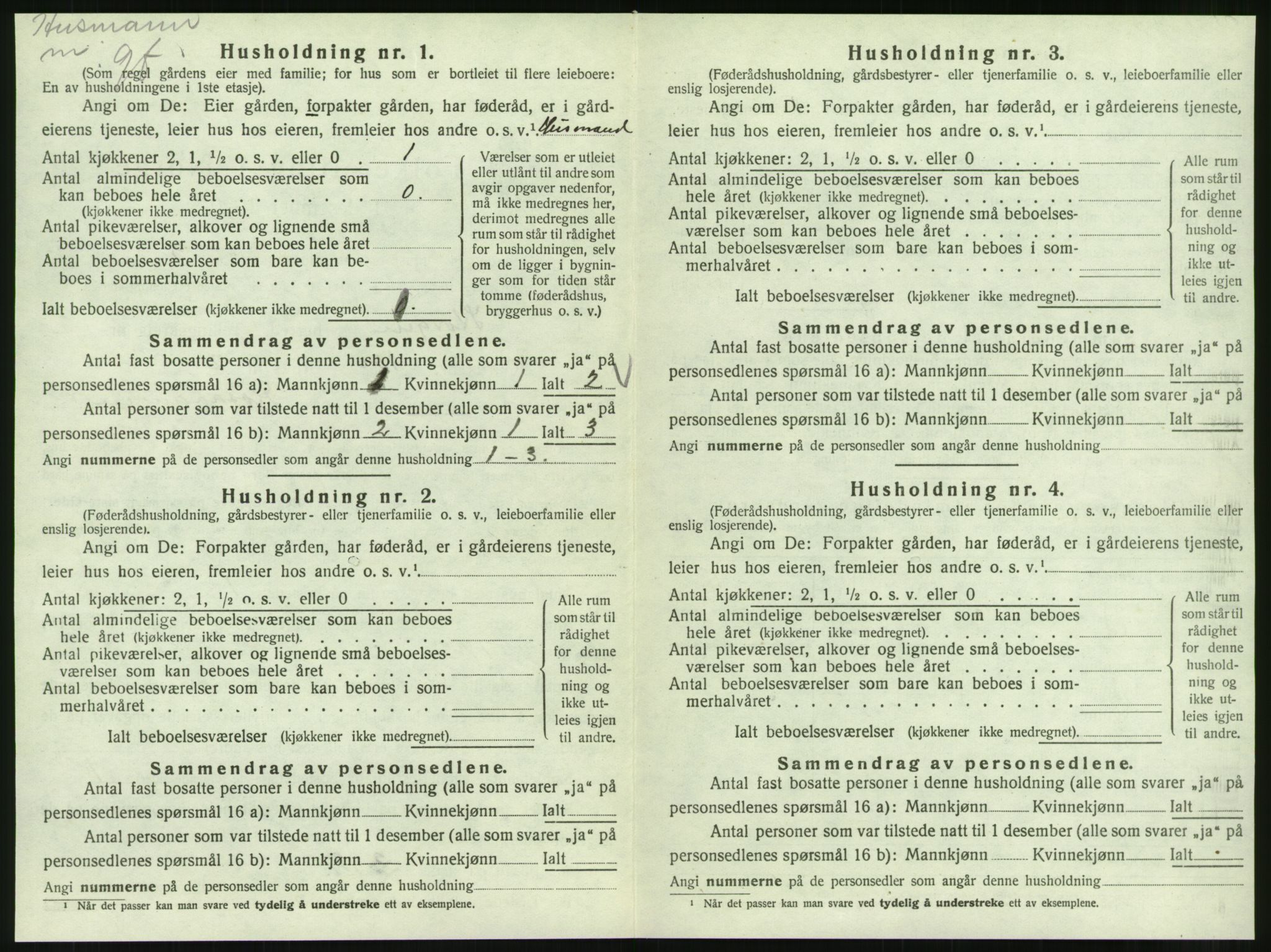 SAT, 1920 census for Korgen, 1920, p. 107