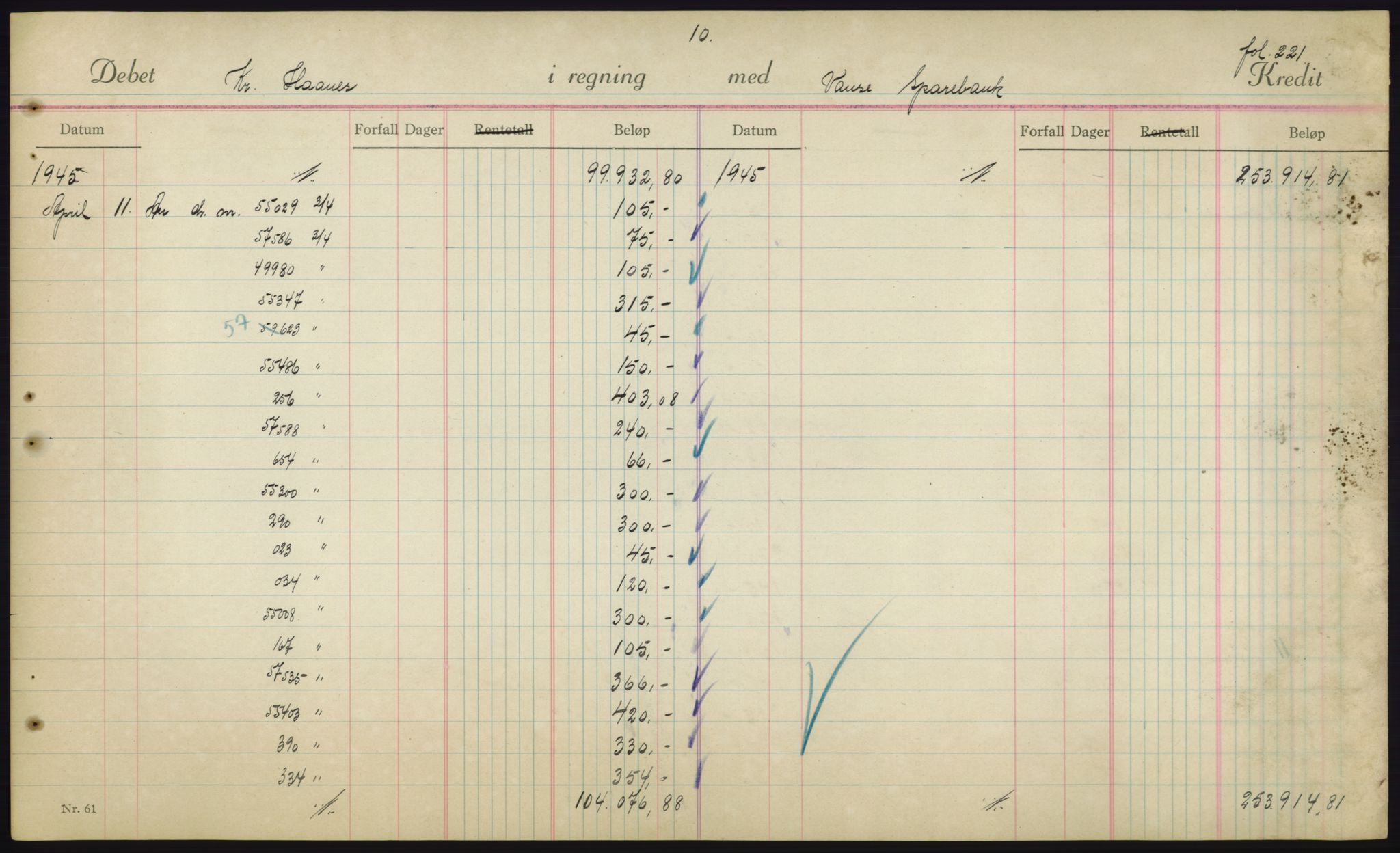 Forsvarsdepartementet, 10. kontor / Oppgjørskontoret, AV/RA-RAFA-1225/D/Db/L0180: Lista oppgjørskontor, 1942-1952, p. 1973