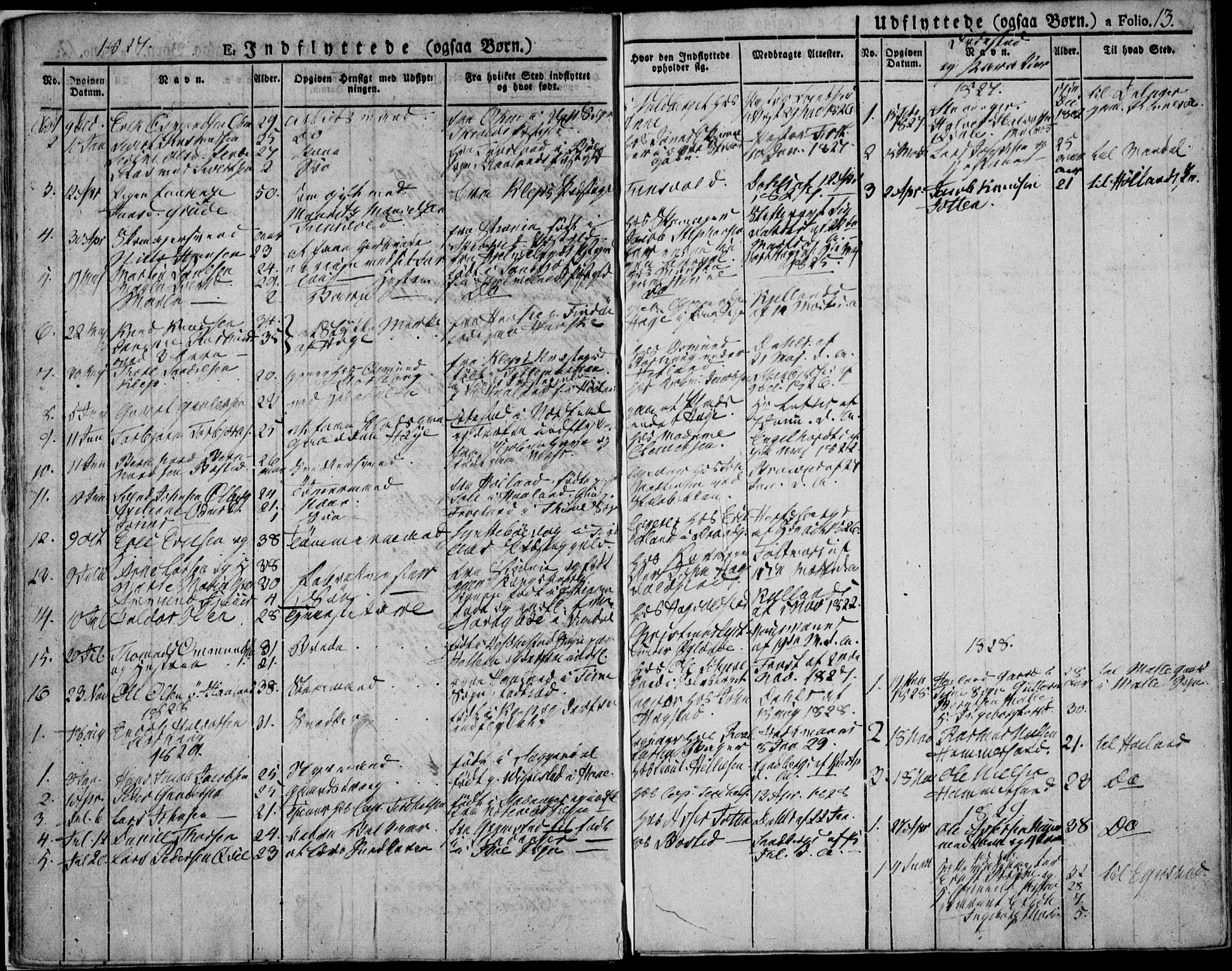 Domkirken sokneprestkontor, AV/SAST-A-101812/001/30/30BA/L0010: Parish register (official) no. A 10, 1821-1859, p. 13