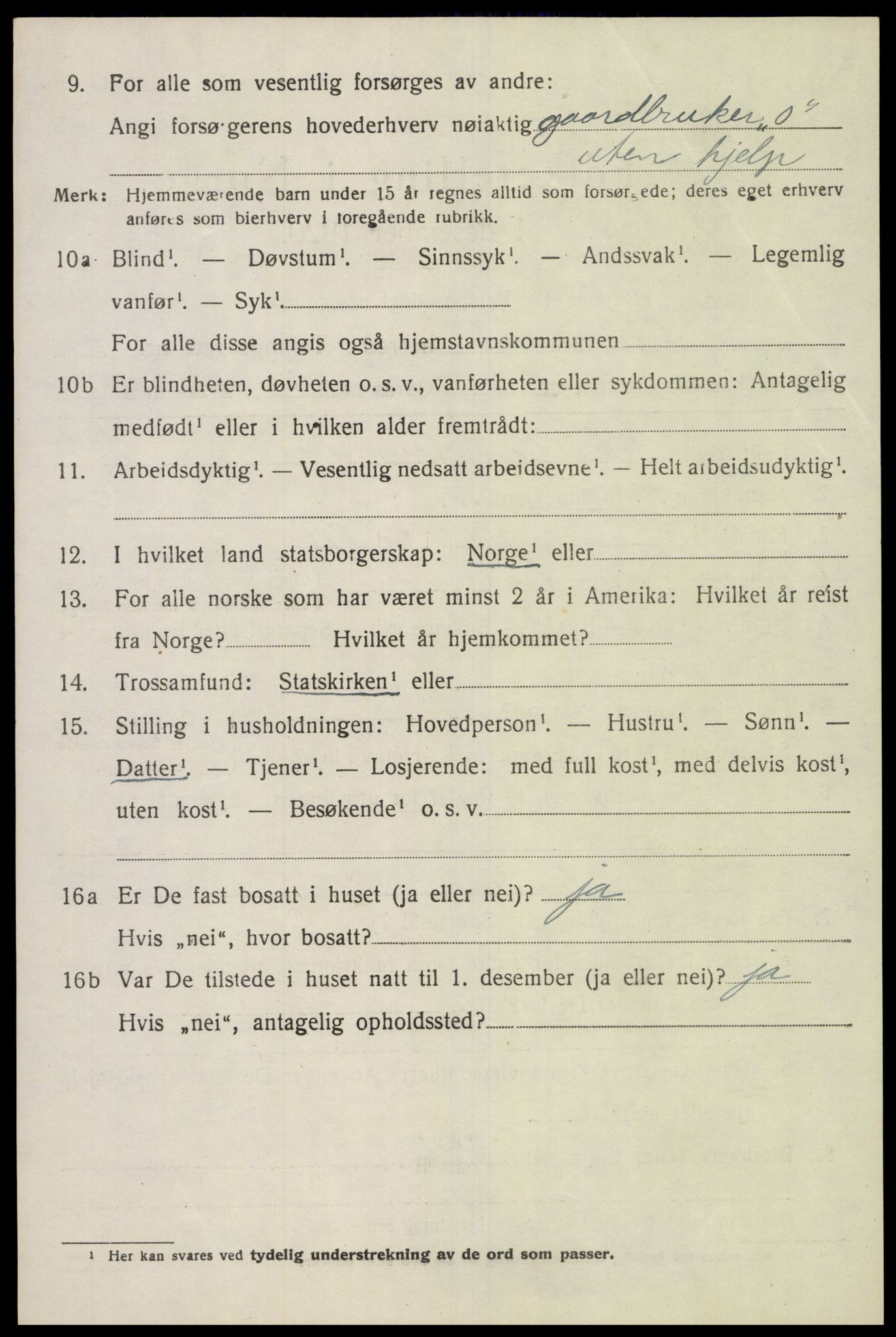 SAK, 1920 census for Sør-Audnedal, 1920, p. 5746