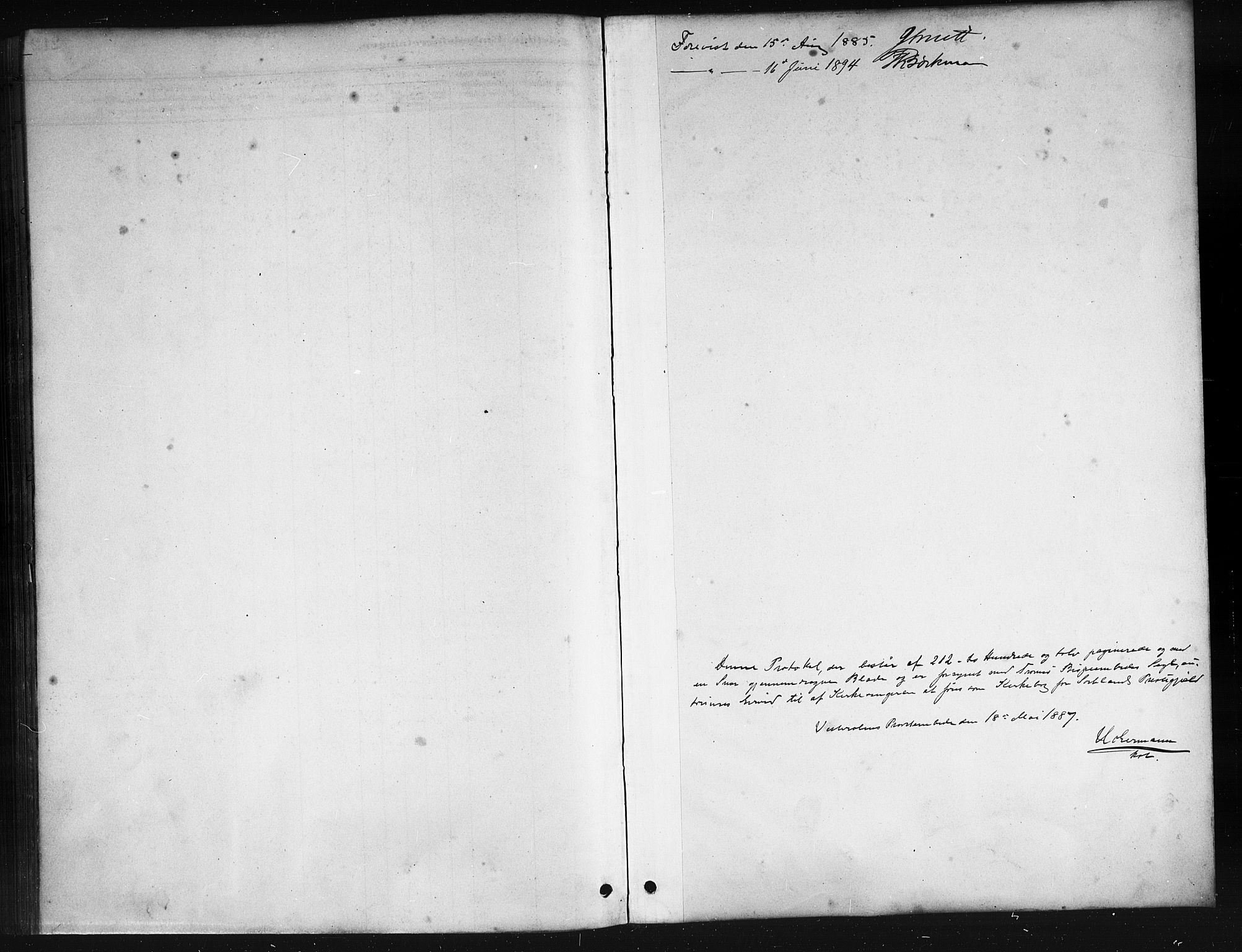Ministerialprotokoller, klokkerbøker og fødselsregistre - Nordland, SAT/A-1459/895/L1382: Parish register (copy) no. 895C04, 1885-1896