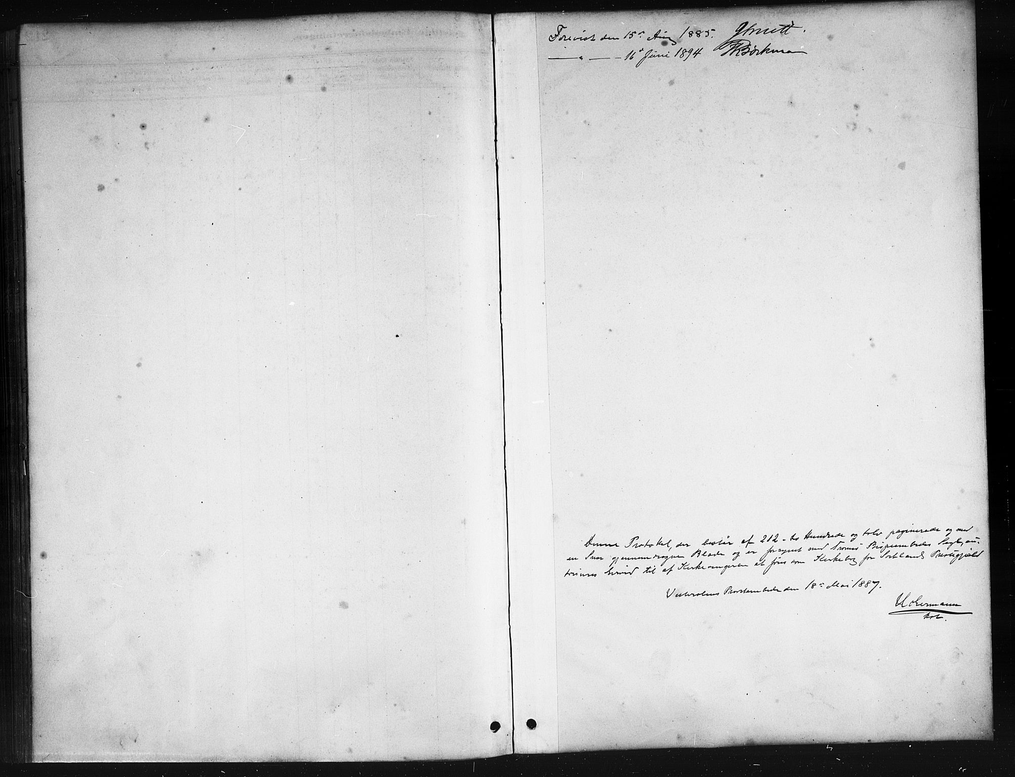 Ministerialprotokoller, klokkerbøker og fødselsregistre - Nordland, AV/SAT-A-1459/895/L1382: Parish register (copy) no. 895C04, 1885-1896