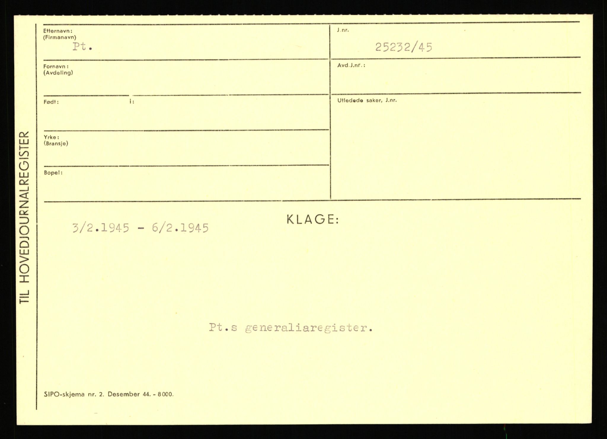 Statspolitiet - Hovedkontoret / Osloavdelingen, AV/RA-S-1329/C/Ca/L0012: Oanæs - Quistgaard	, 1943-1945, p. 4932