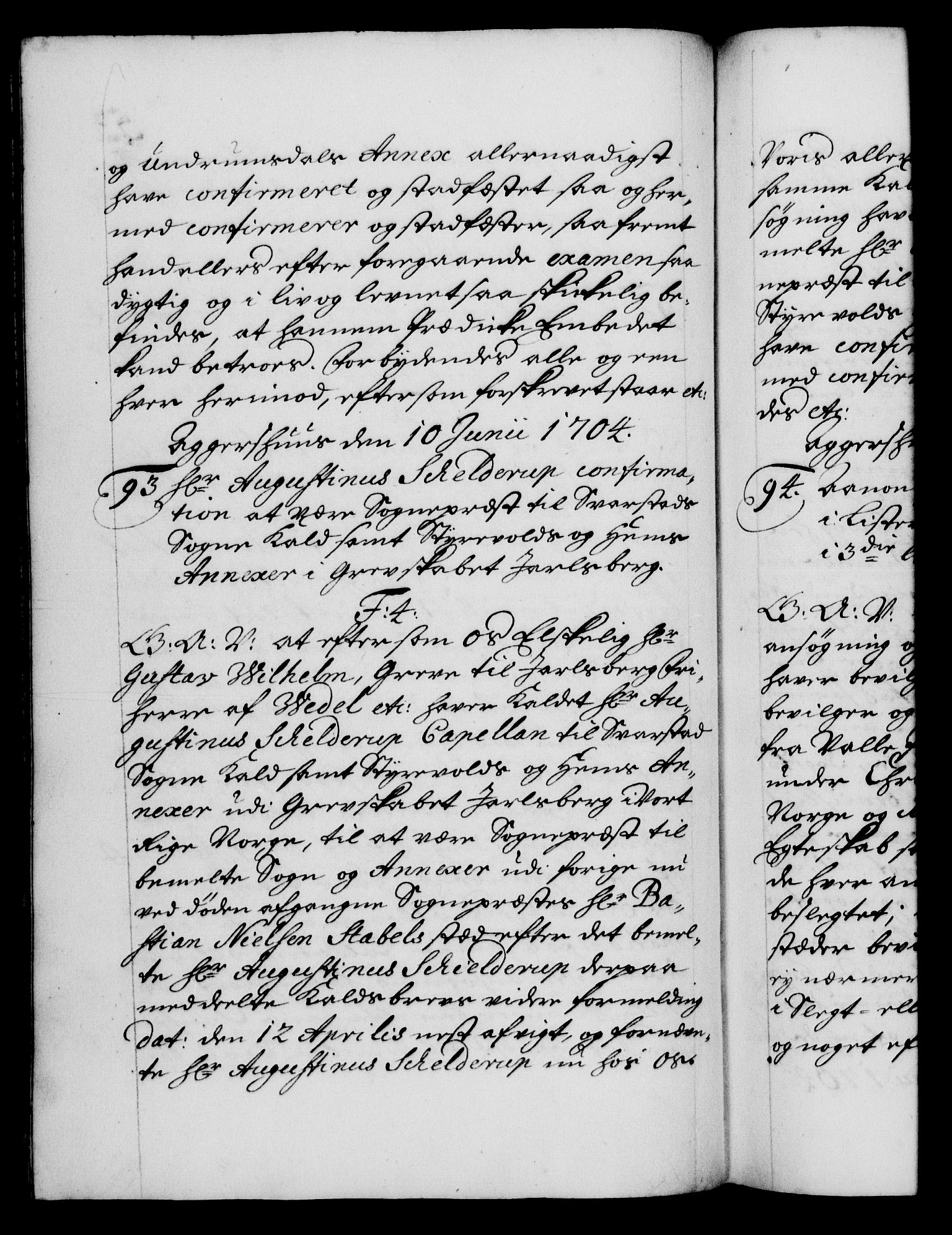 Danske Kanselli 1572-1799, AV/RA-EA-3023/F/Fc/Fca/Fcaa/L0019: Norske registre, 1704-1707, p. 53b