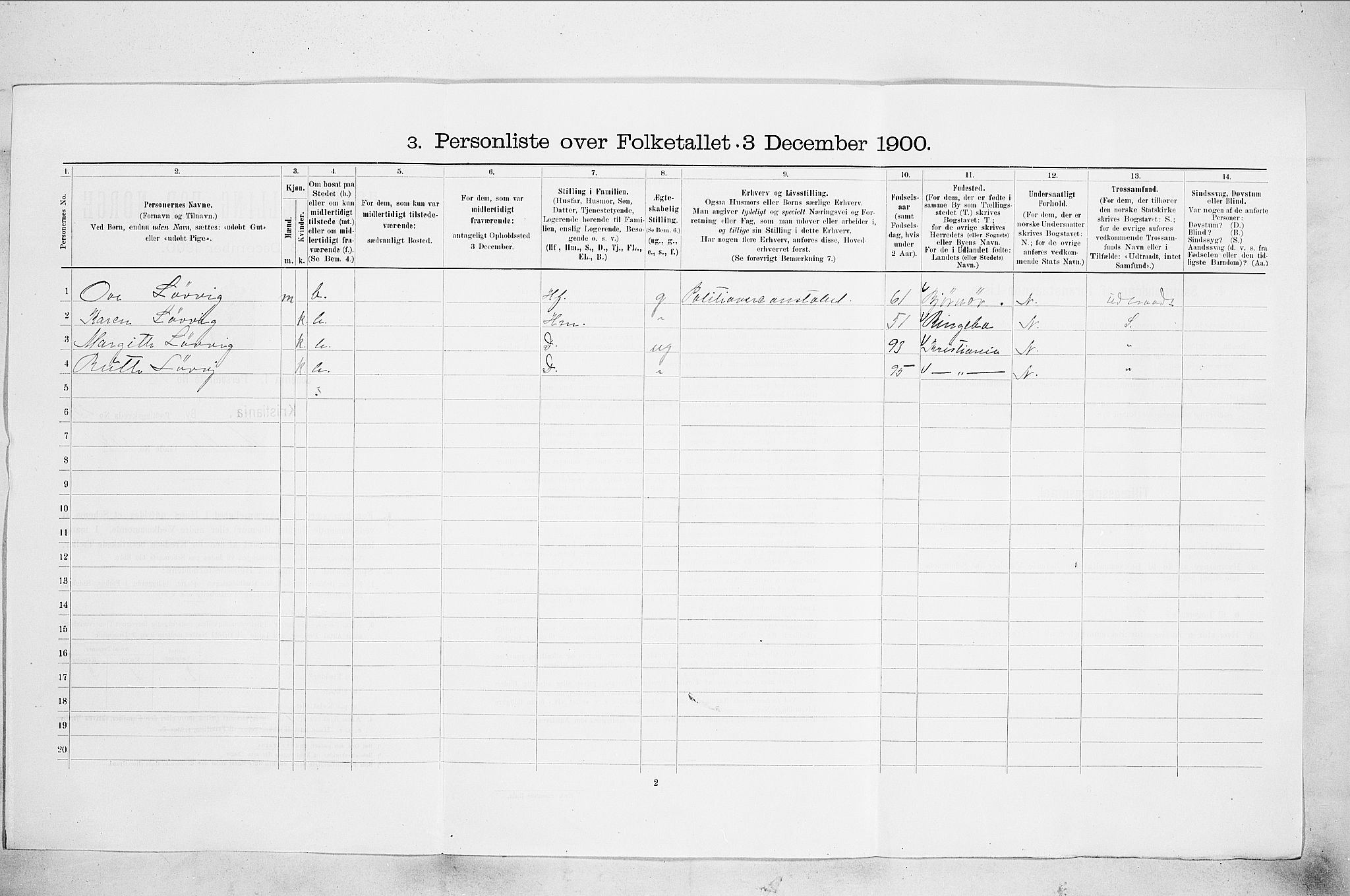 SAO, 1900 census for Kristiania, 1900, p. 37559