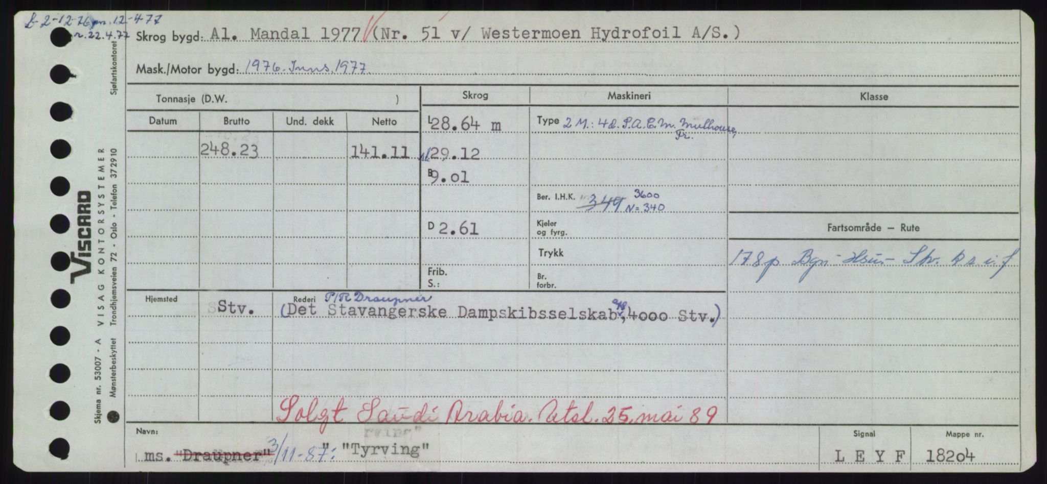 Sjøfartsdirektoratet med forløpere, Skipsmålingen, RA/S-1627/H/Hd/L0039: Fartøy, Ti-Tø, p. 891