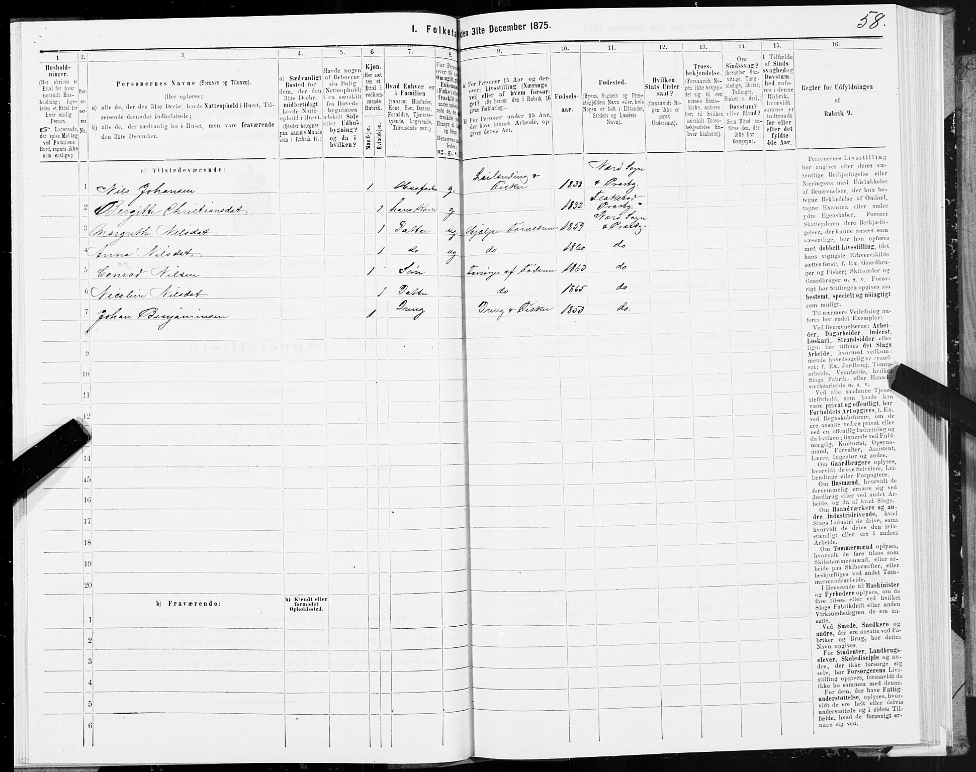 SAT, 1875 census for 1751P Nærøy, 1875, p. 1058