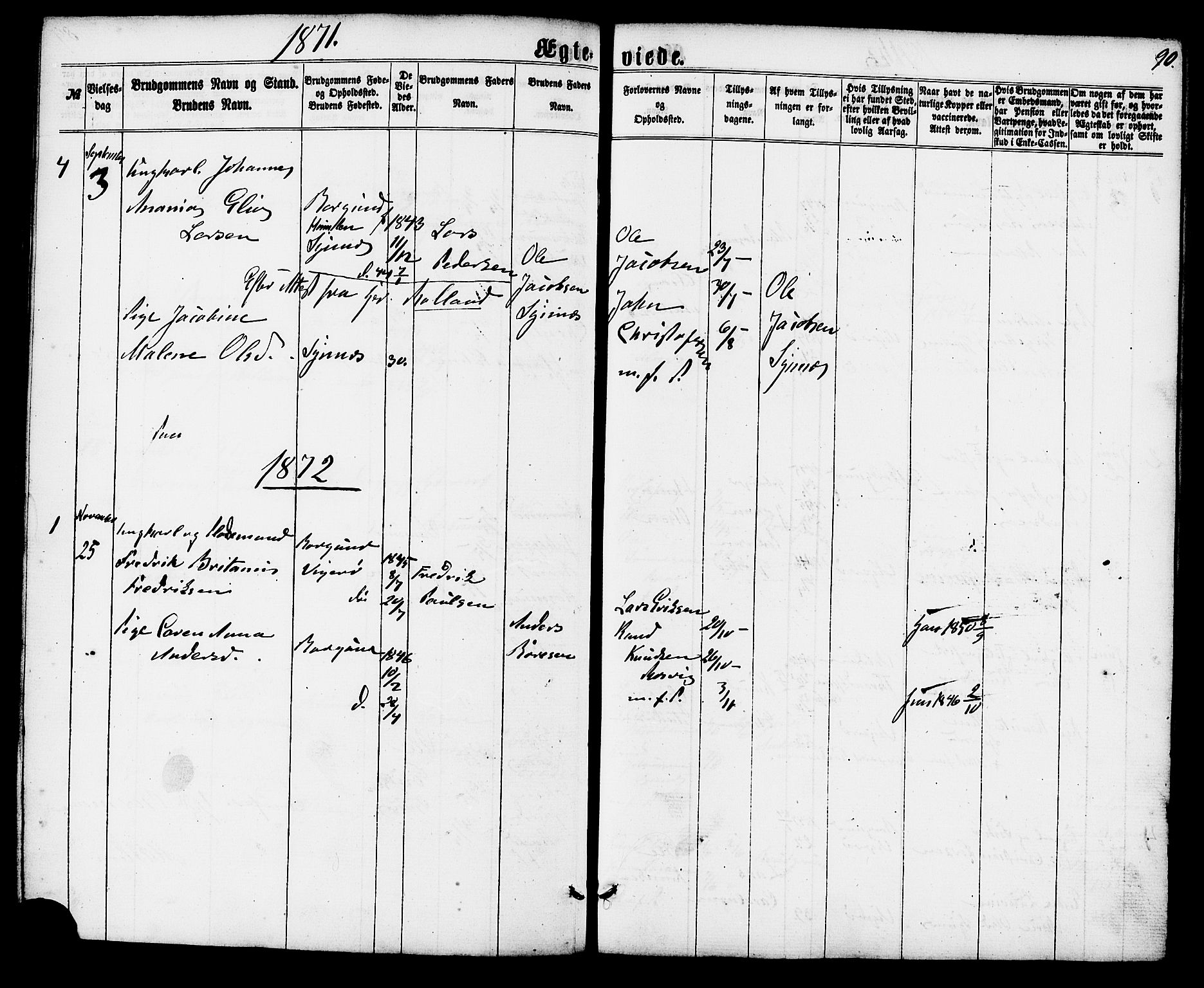Ministerialprotokoller, klokkerbøker og fødselsregistre - Møre og Romsdal, SAT/A-1454/537/L0518: Parish register (official) no. 537A02, 1862-1876, p. 90