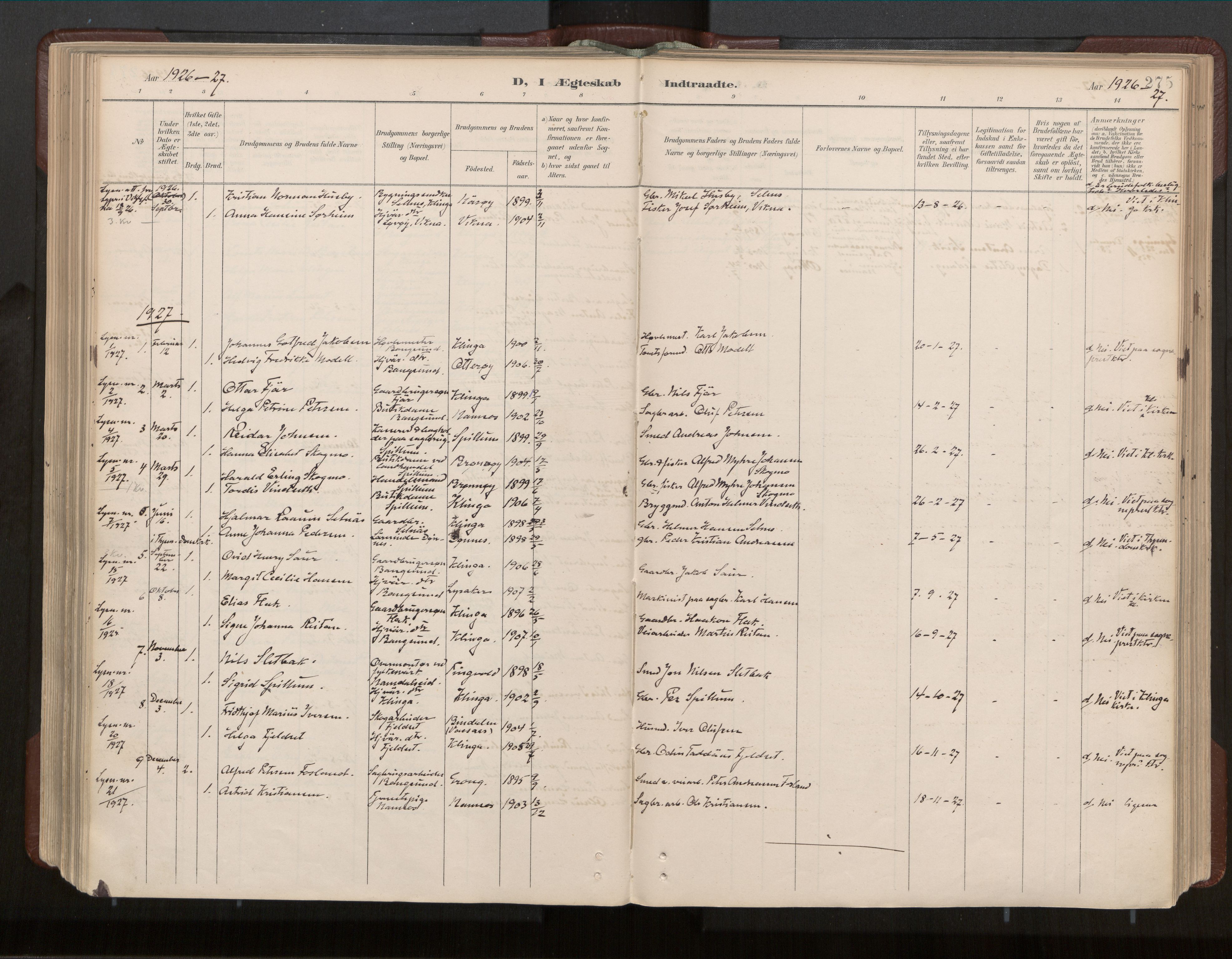 Ministerialprotokoller, klokkerbøker og fødselsregistre - Nord-Trøndelag, SAT/A-1458/770/L0589: Parish register (official) no. 770A03, 1887-1929, p. 275