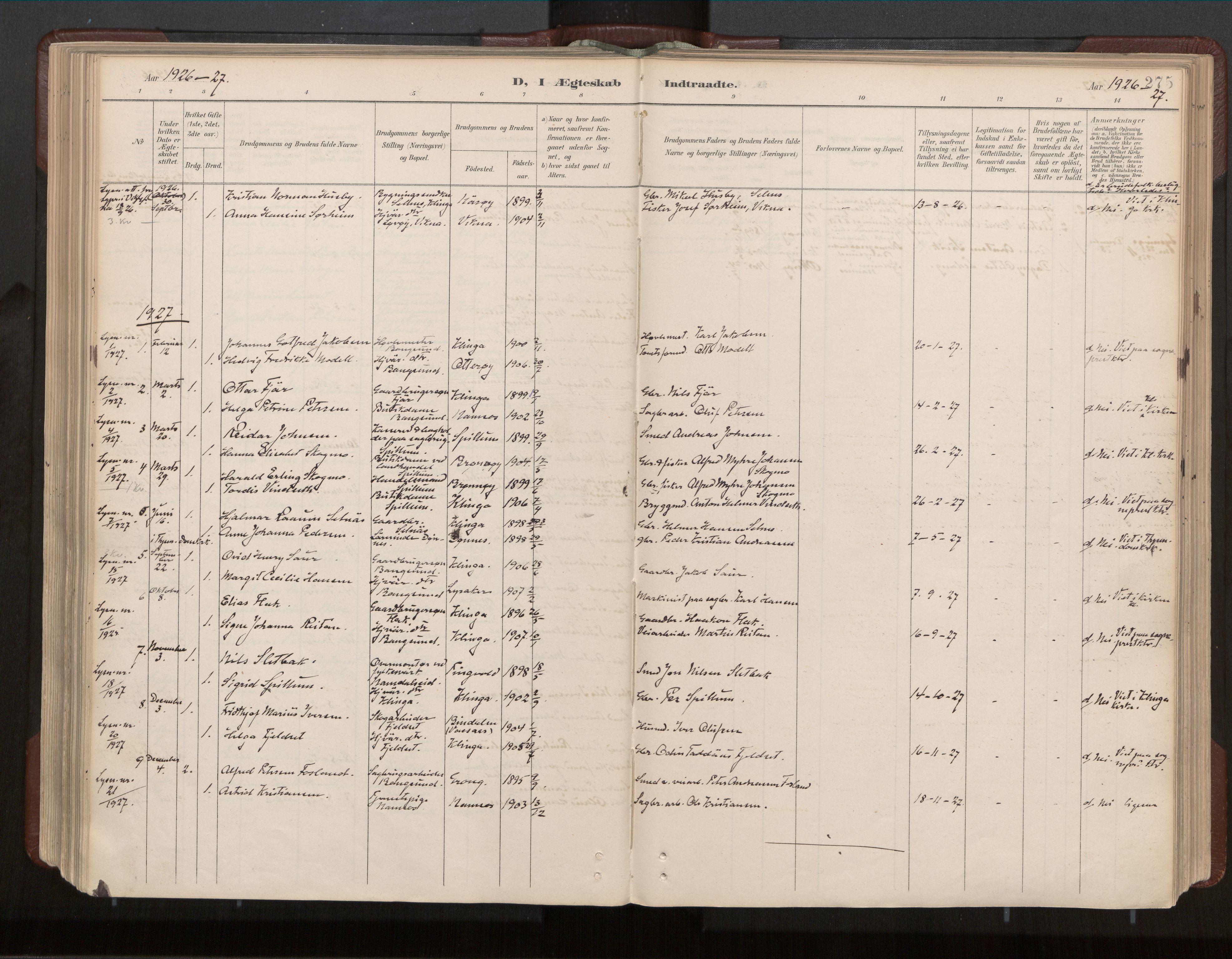 Ministerialprotokoller, klokkerbøker og fødselsregistre - Nord-Trøndelag, AV/SAT-A-1458/770/L0589: Parish register (official) no. 770A03, 1887-1929, p. 275