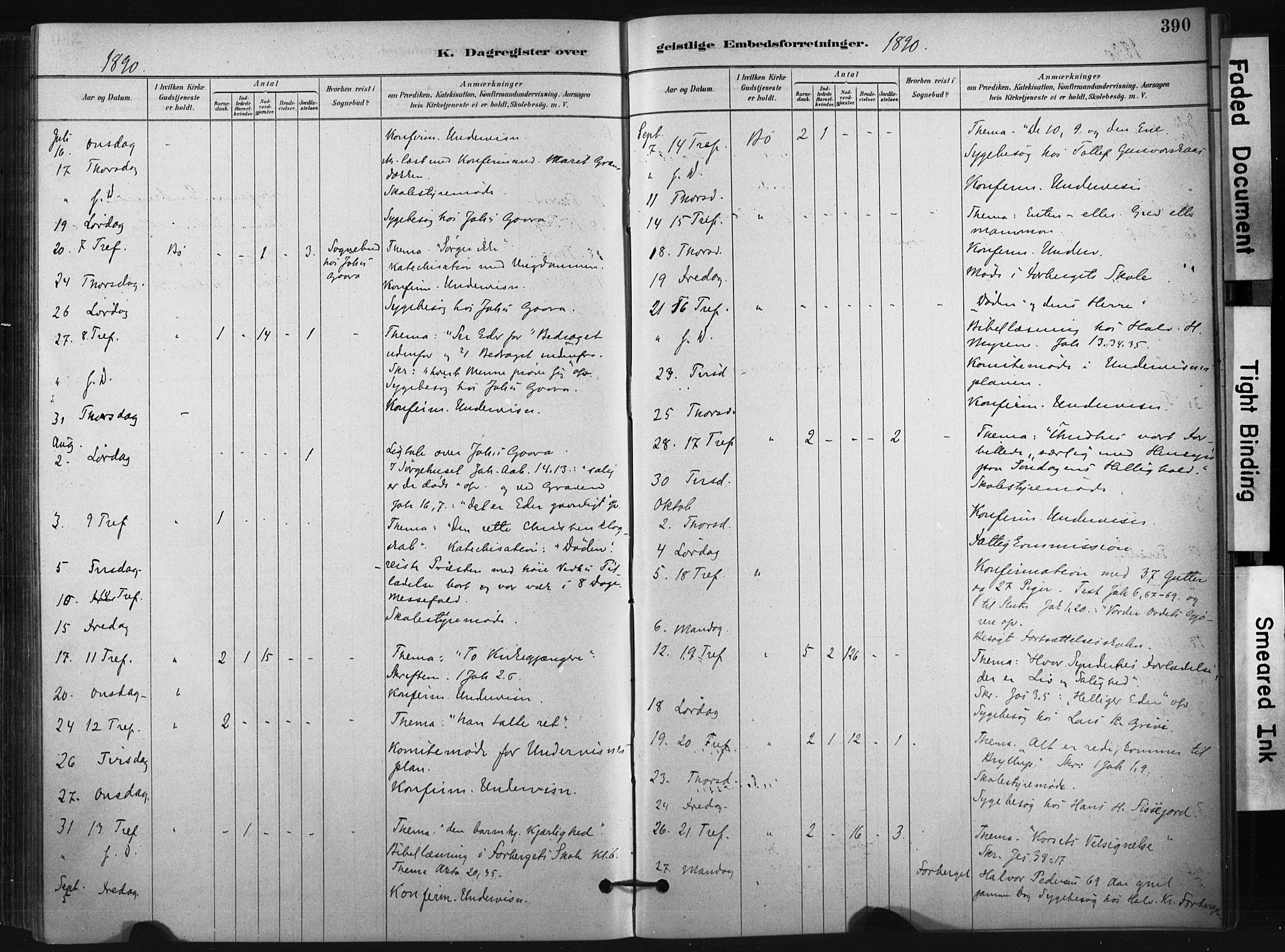 Bø kirkebøker, SAKO/A-257/F/Fa/L0010: Parish register (official) no. 10, 1880-1892, p. 390