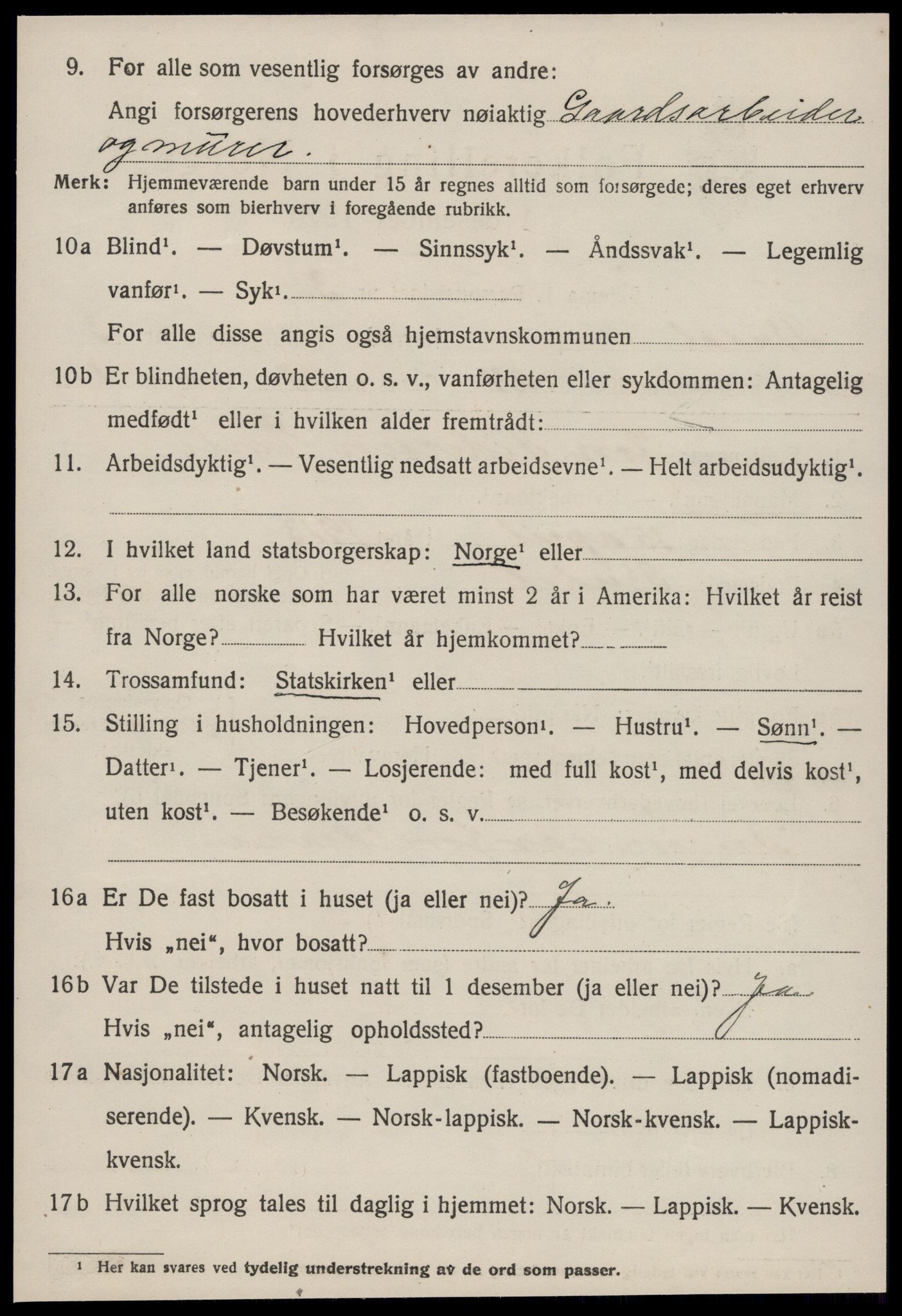 SAT, 1920 census for Budal, 1920, p. 1063