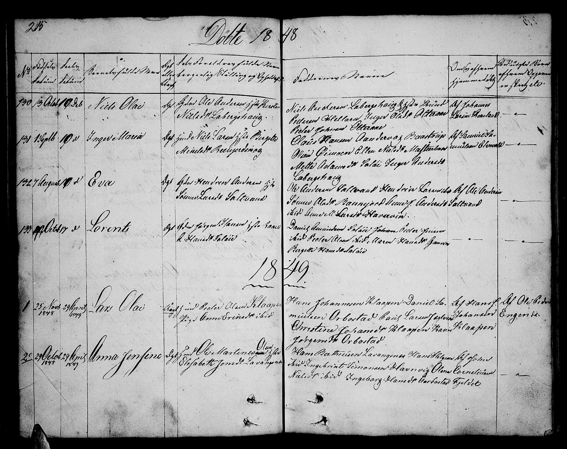 Ibestad sokneprestembete, SATØ/S-0077/H/Ha/Hab/L0003klokker: Parish register (copy) no. 3, 1833-1852, p. 215