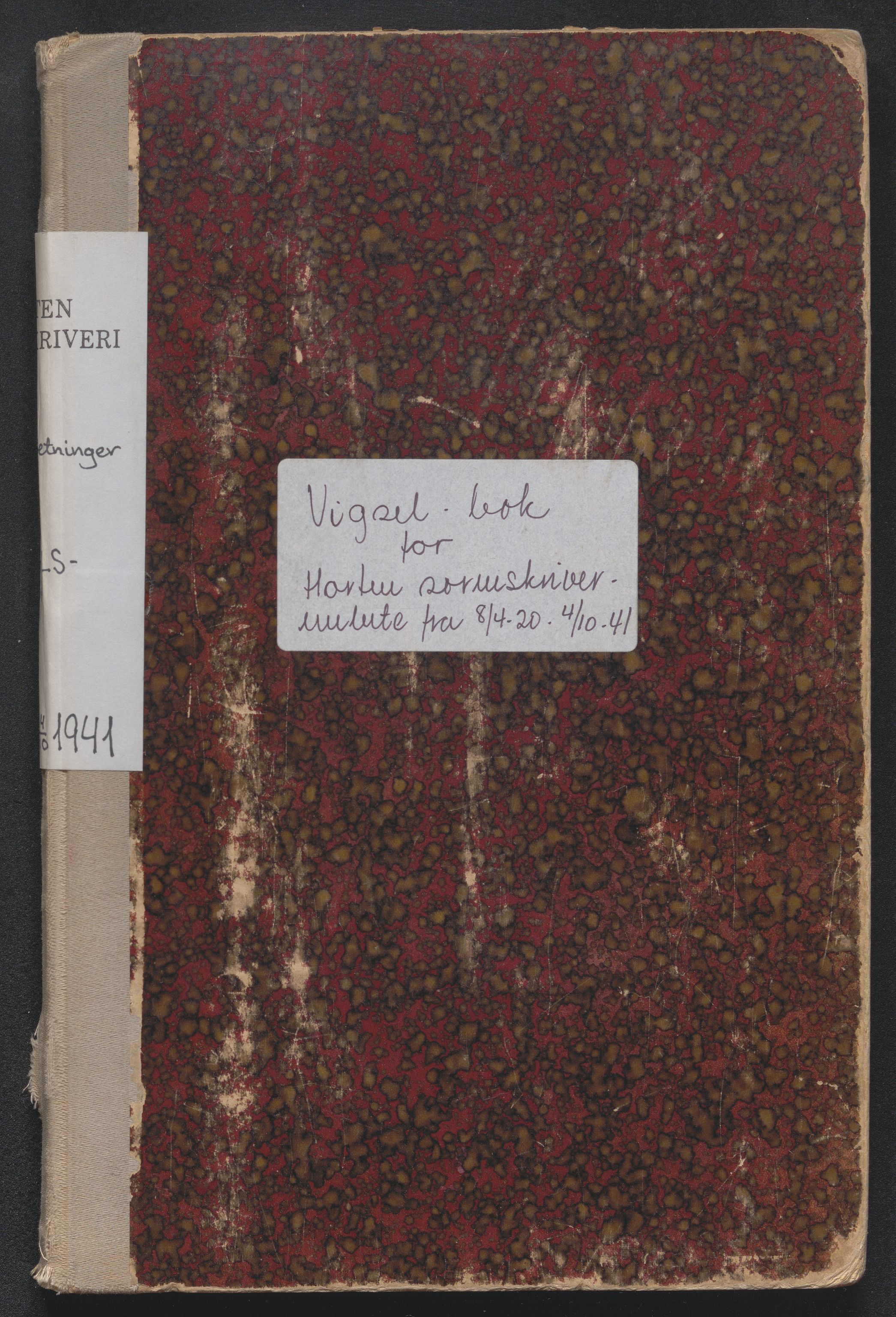 Horten sorenskriveri, AV/SAKO-A-133/L/Lc/L0001: Vigselsbok, 1920-1941