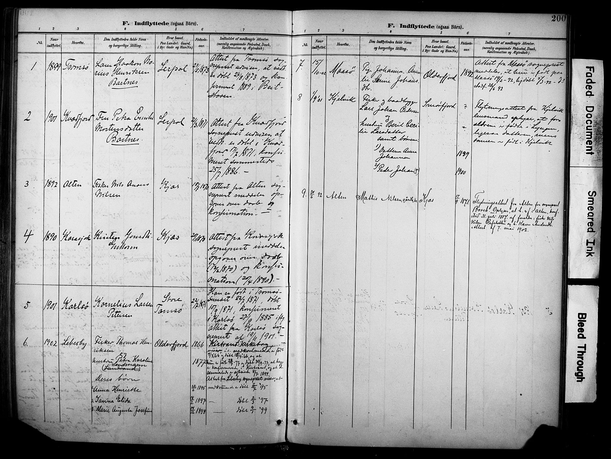 Kistrand/Porsanger sokneprestembete, SATØ/S-1351/H/Ha/L0013.kirke: Parish register (official) no. 13, 1899-1907, p. 200