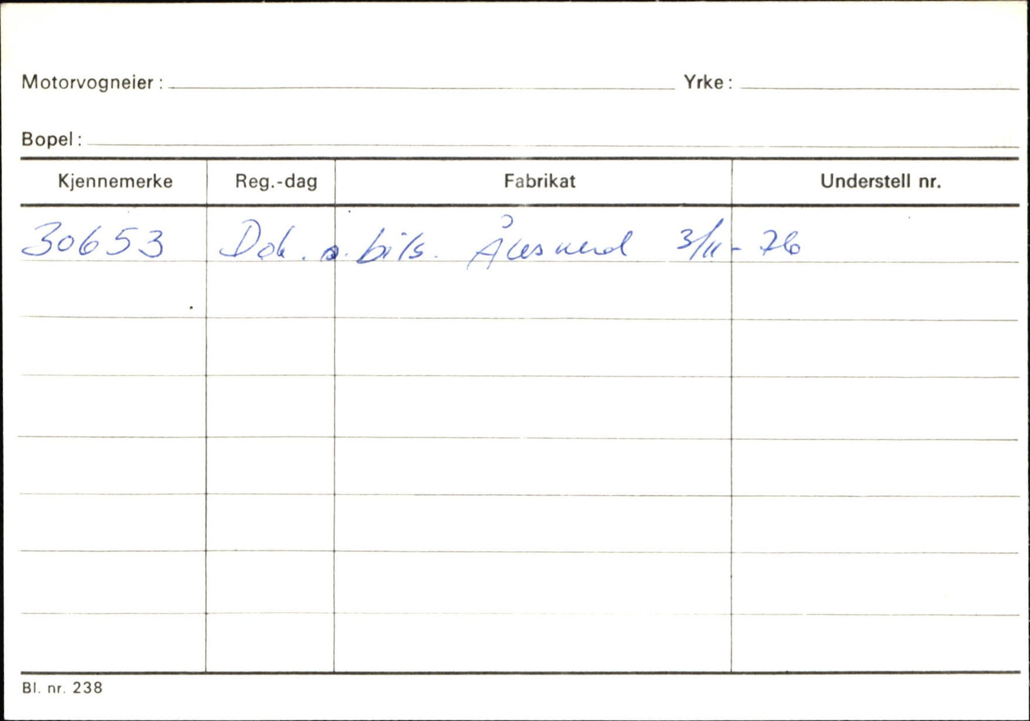 Statens vegvesen, Sogn og Fjordane vegkontor, SAB/A-5301/4/F/L0132: Eigarregister Askvoll A-Å. Balestrand A-Å, 1945-1975, p. 529