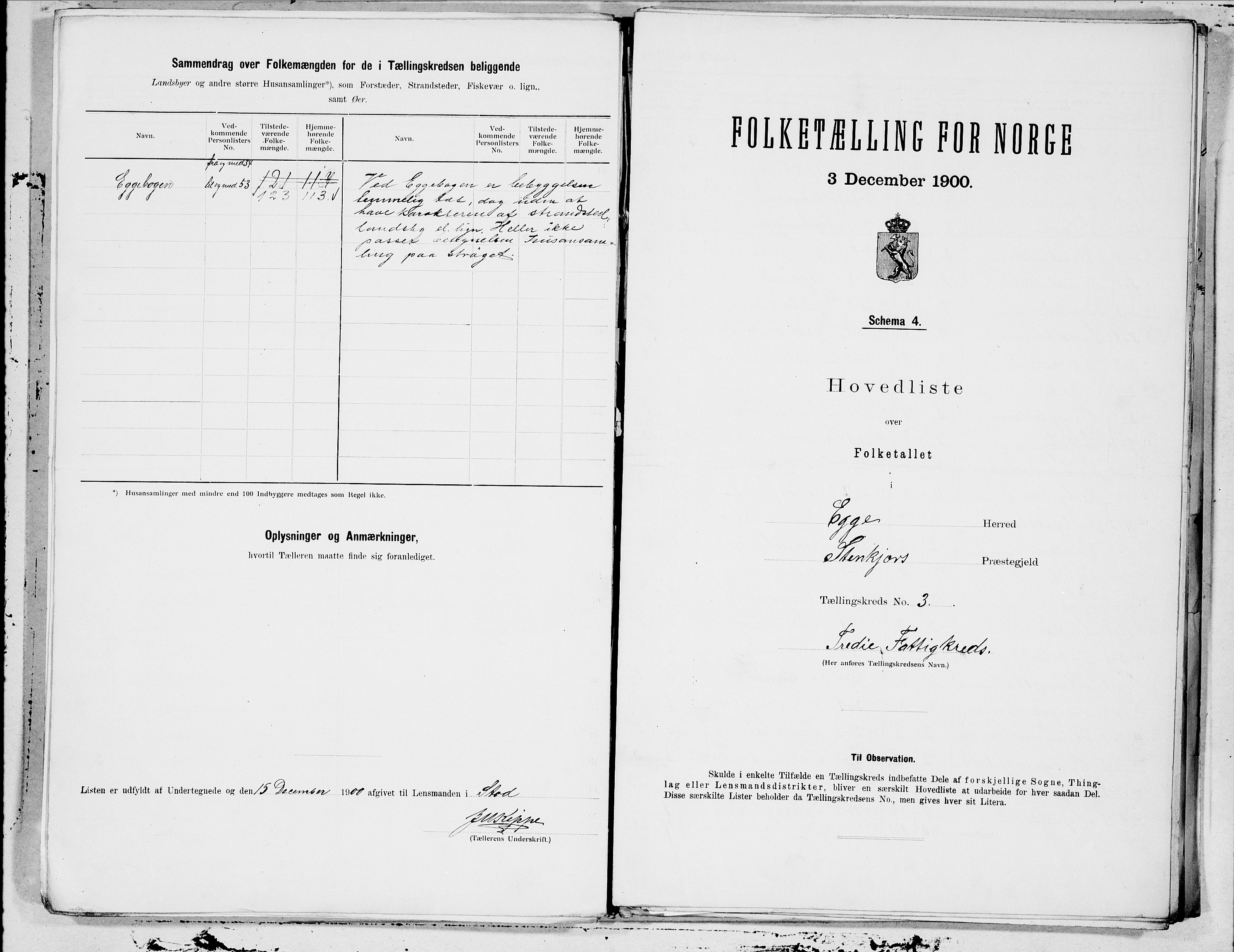 SAT, 1900 census for Egge, 1900, p. 6