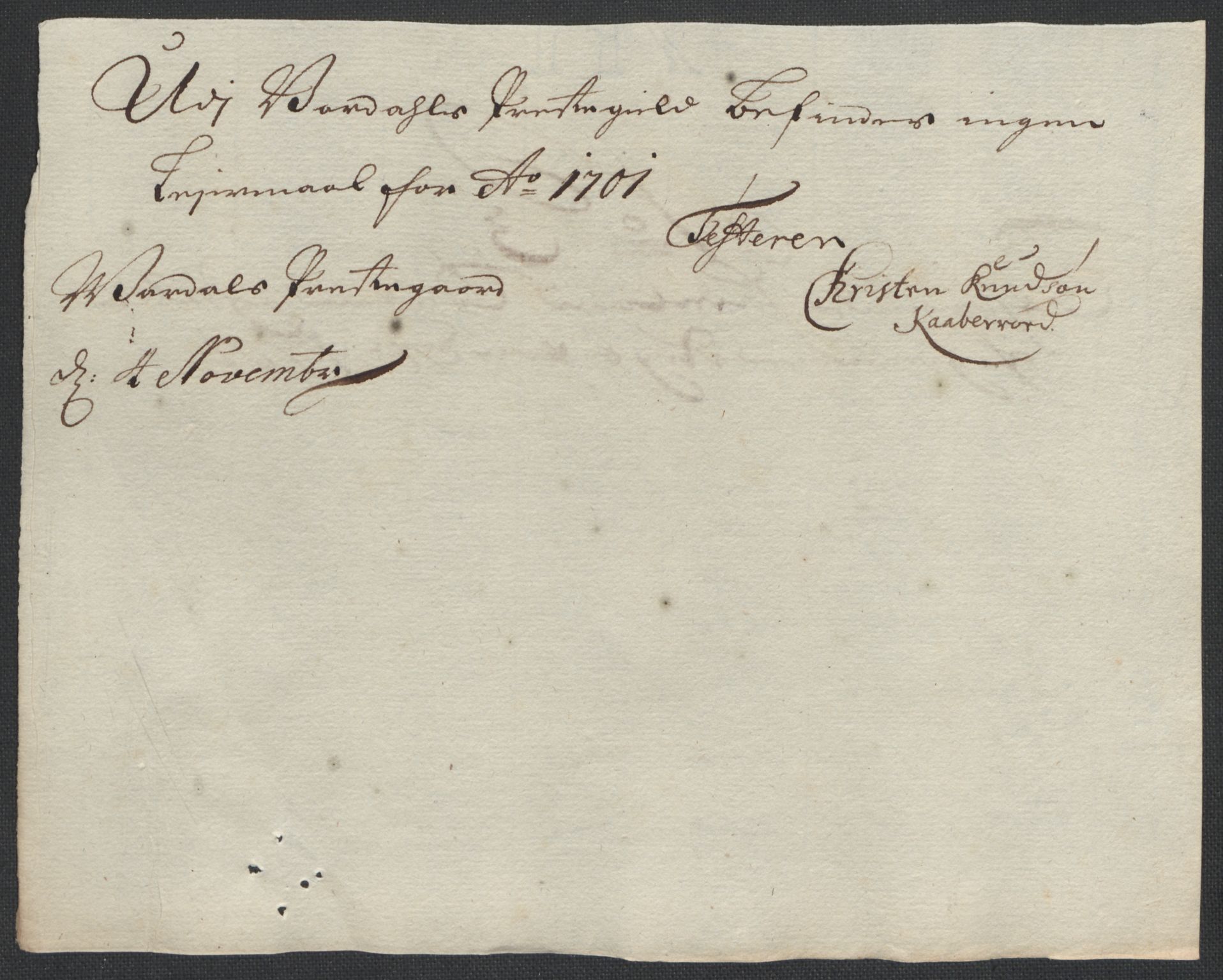 Rentekammeret inntil 1814, Reviderte regnskaper, Fogderegnskap, AV/RA-EA-4092/R18/L1299: Fogderegnskap Hadeland, Toten og Valdres, 1701, p. 311