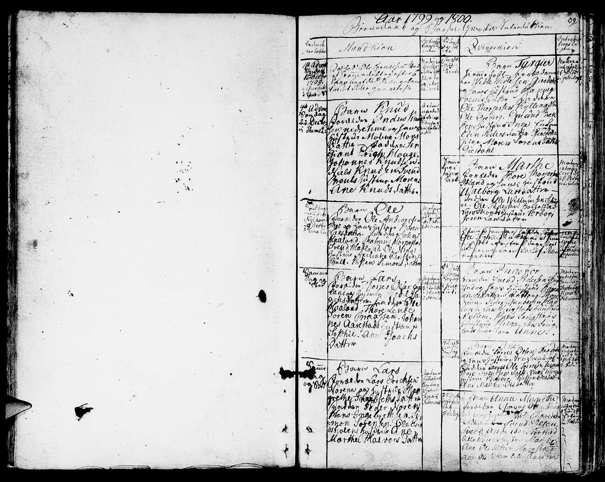 Lye sokneprestkontor, SAST/A-101794/001/30BA/L0002: Parish register (official) no. A 2, 1799-1817, p. 39
