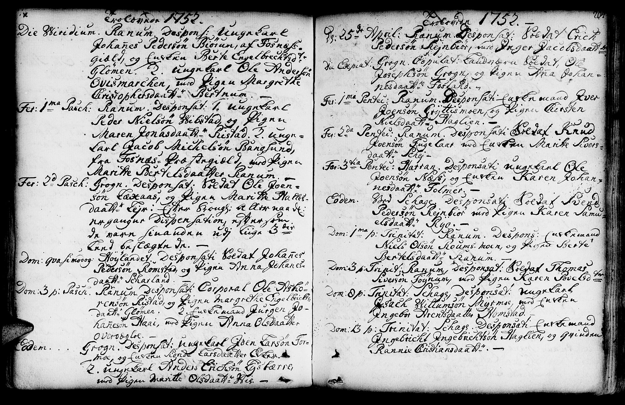 Ministerialprotokoller, klokkerbøker og fødselsregistre - Nord-Trøndelag, SAT/A-1458/764/L0542: Parish register (official) no. 764A02, 1748-1779, p. 204