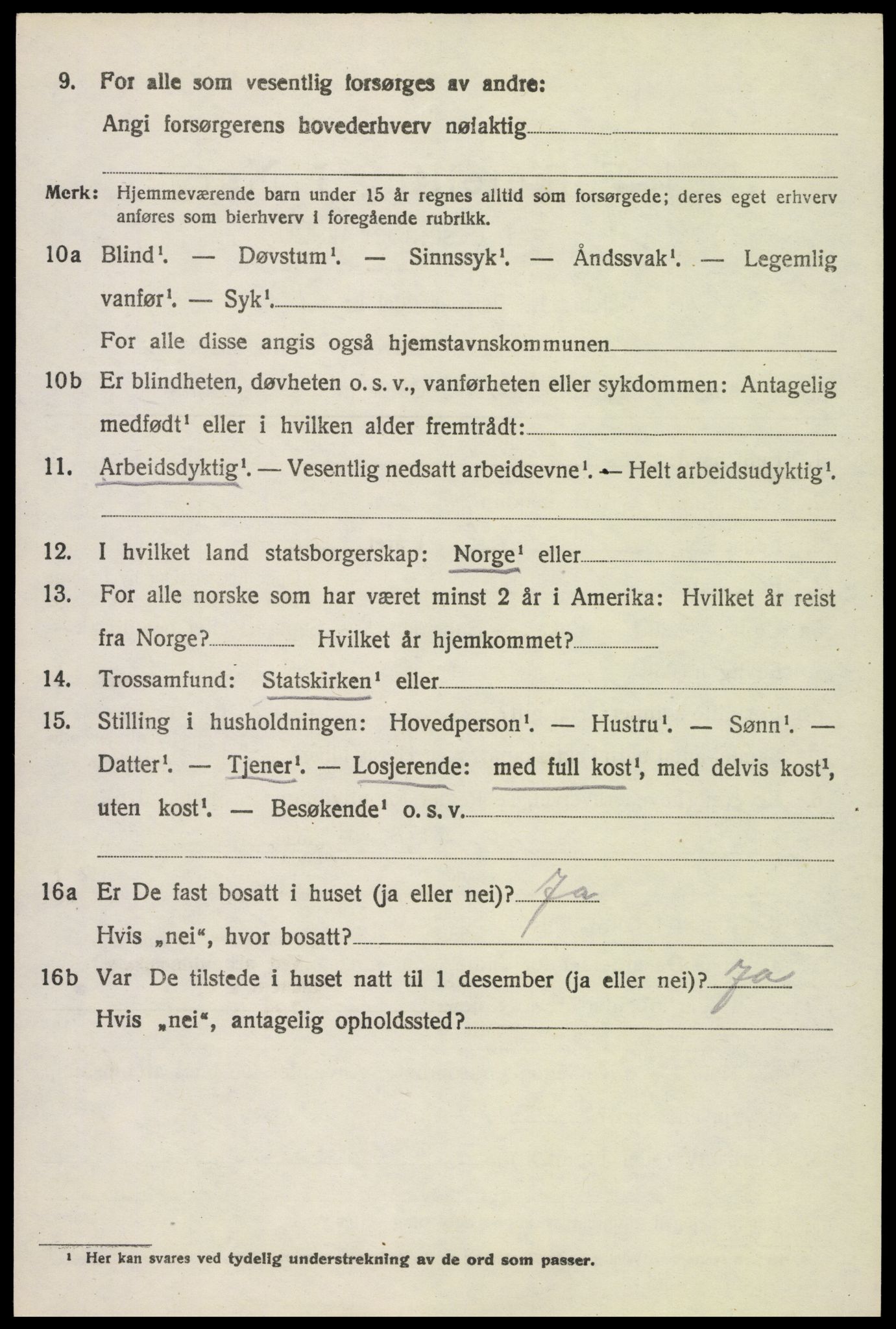 SAH, 1920 census for Stange, 1920, p. 3818