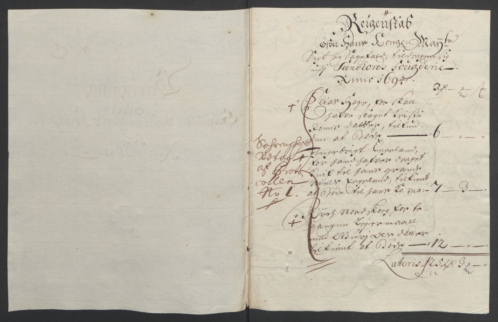 Rentekammeret inntil 1814, Reviderte regnskaper, Fogderegnskap, RA/EA-4092/R48/L2975: Fogderegnskap Sunnhordland og Hardanger, 1694, p. 92