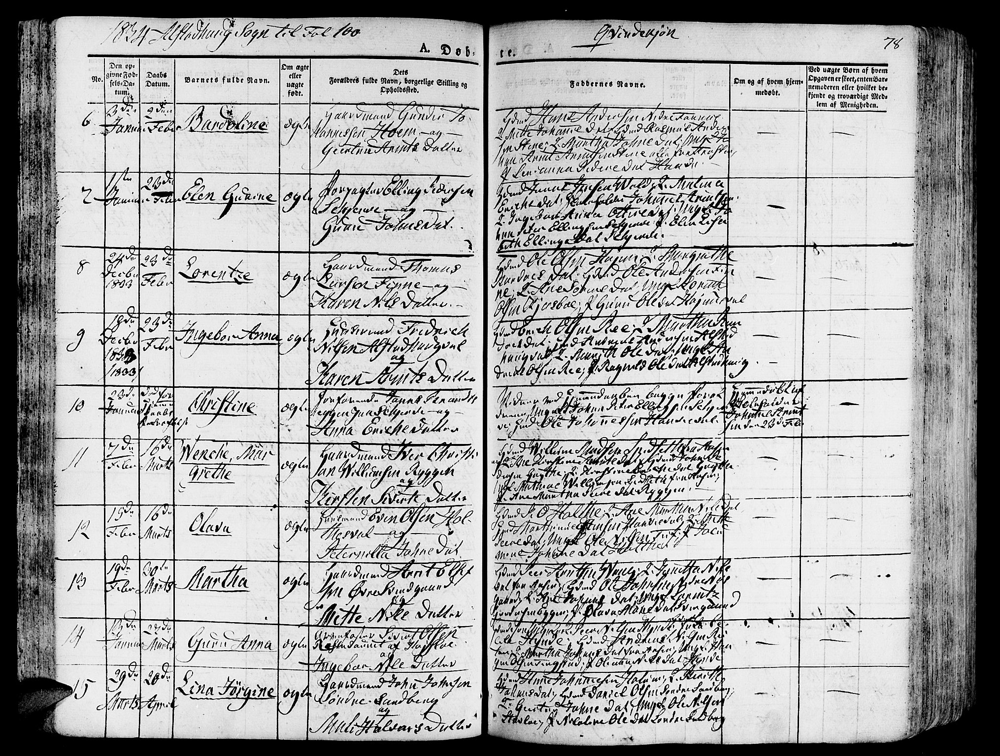 Ministerialprotokoller, klokkerbøker og fødselsregistre - Nord-Trøndelag, SAT/A-1458/717/L0152: Parish register (official) no. 717A05 /1, 1825-1836, p. 78