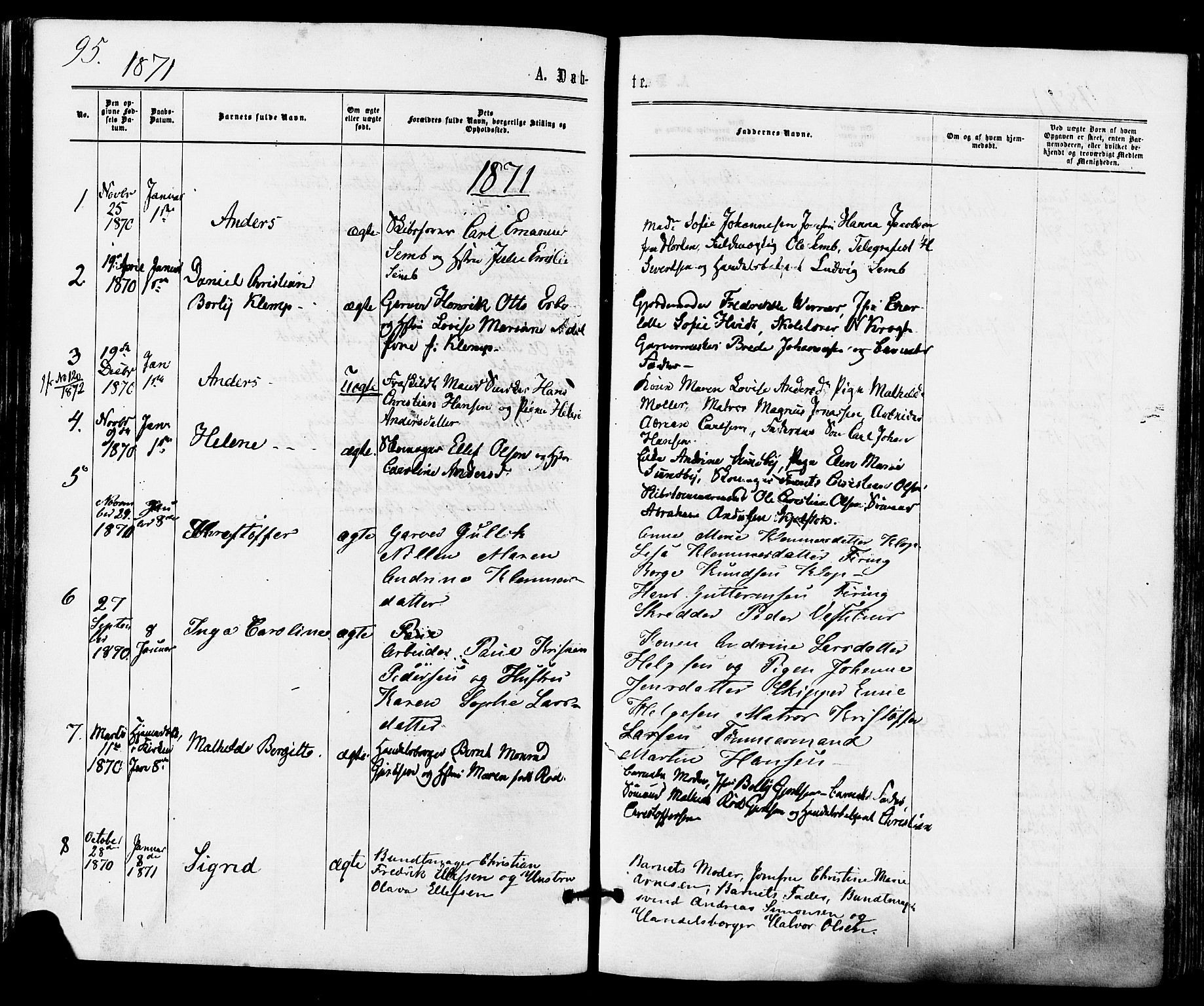 Tønsberg kirkebøker, SAKO/A-330/F/Fa/L0009: Parish register (official) no. I 9, 1865-1873, p. 95