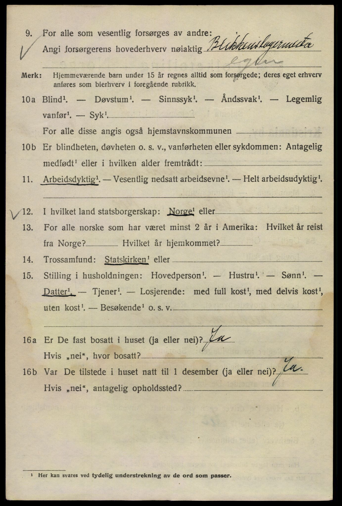 SAO, 1920 census for Kristiania, 1920, p. 658866